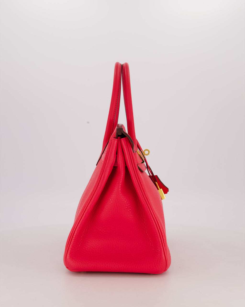 *RARE* Hermès Birkin 30 Retourne Bag in Rose Extreme Clemence Leather with Gold Hardware