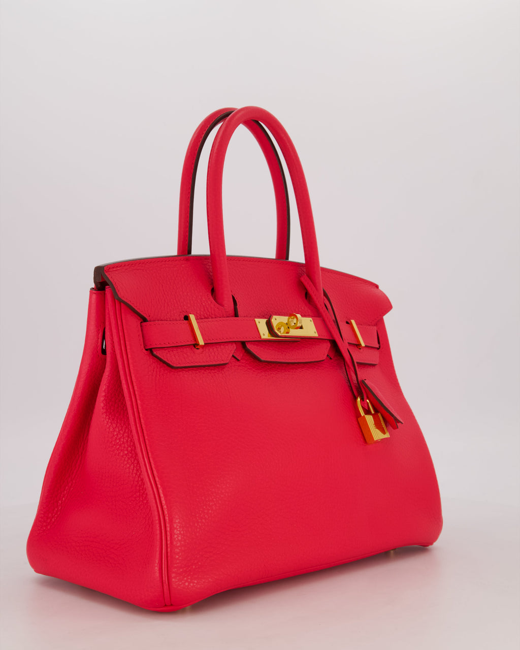 *RARE* Hermès Birkin 30 Retourne Bag in Rose Extreme Clemence Leather with Gold Hardware