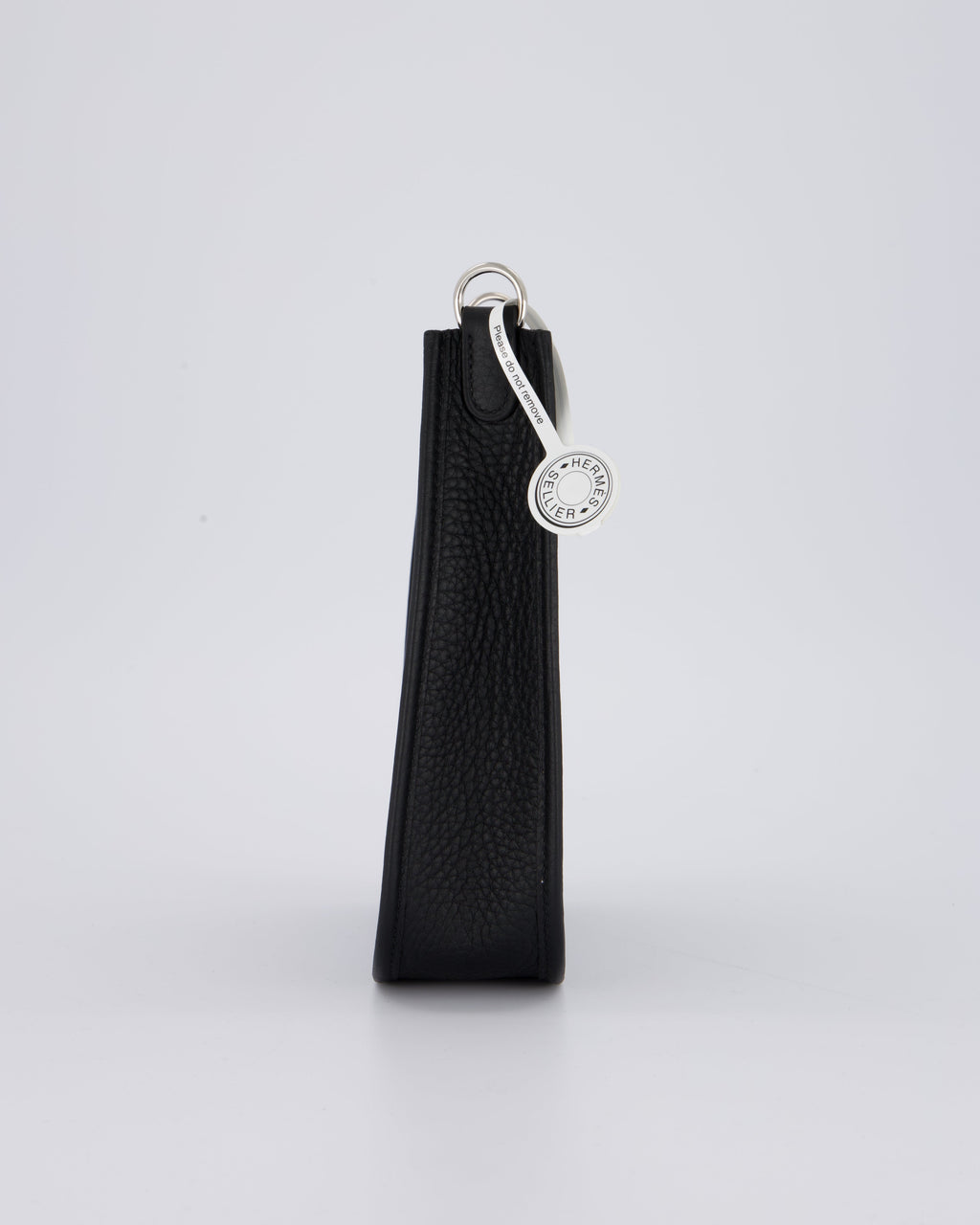 Hermès Mini Evelyne 16 Bag in Noir Clemence Leather with Palladium Hardware