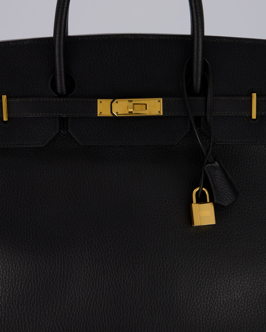*RARE* Hermès Birkin 40 Retourne Bag in Black Ardennes Leather with Gold Hardware