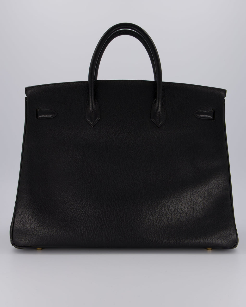 *RARE* Hermès Birkin 40 Retourne Bag in Black Ardennes Leather with Gold Hardware