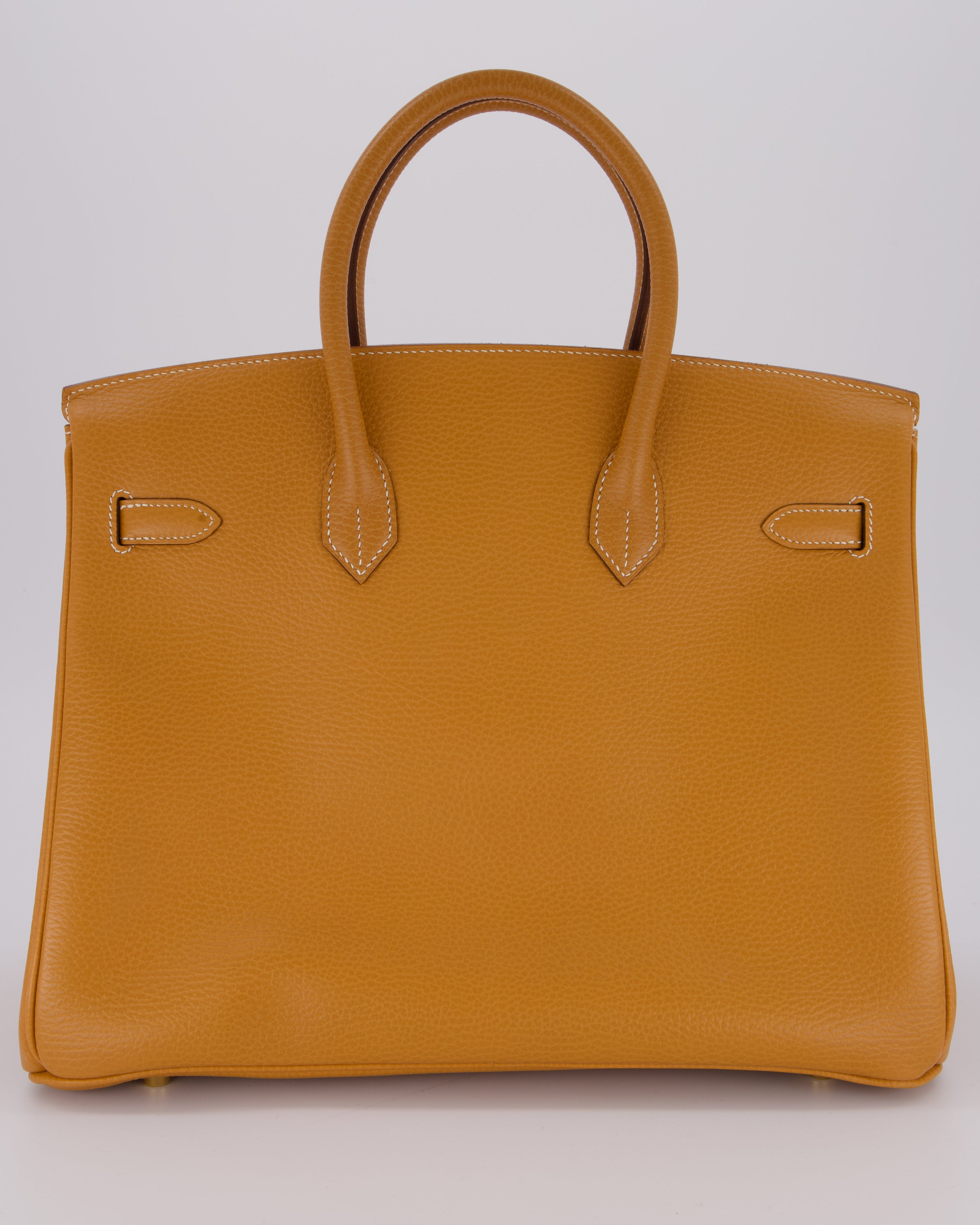 *VERY RARE* Hermès Vintage Birkin 35 Retourne Bag in Naturel Ardennes Leather With Gold Hardware