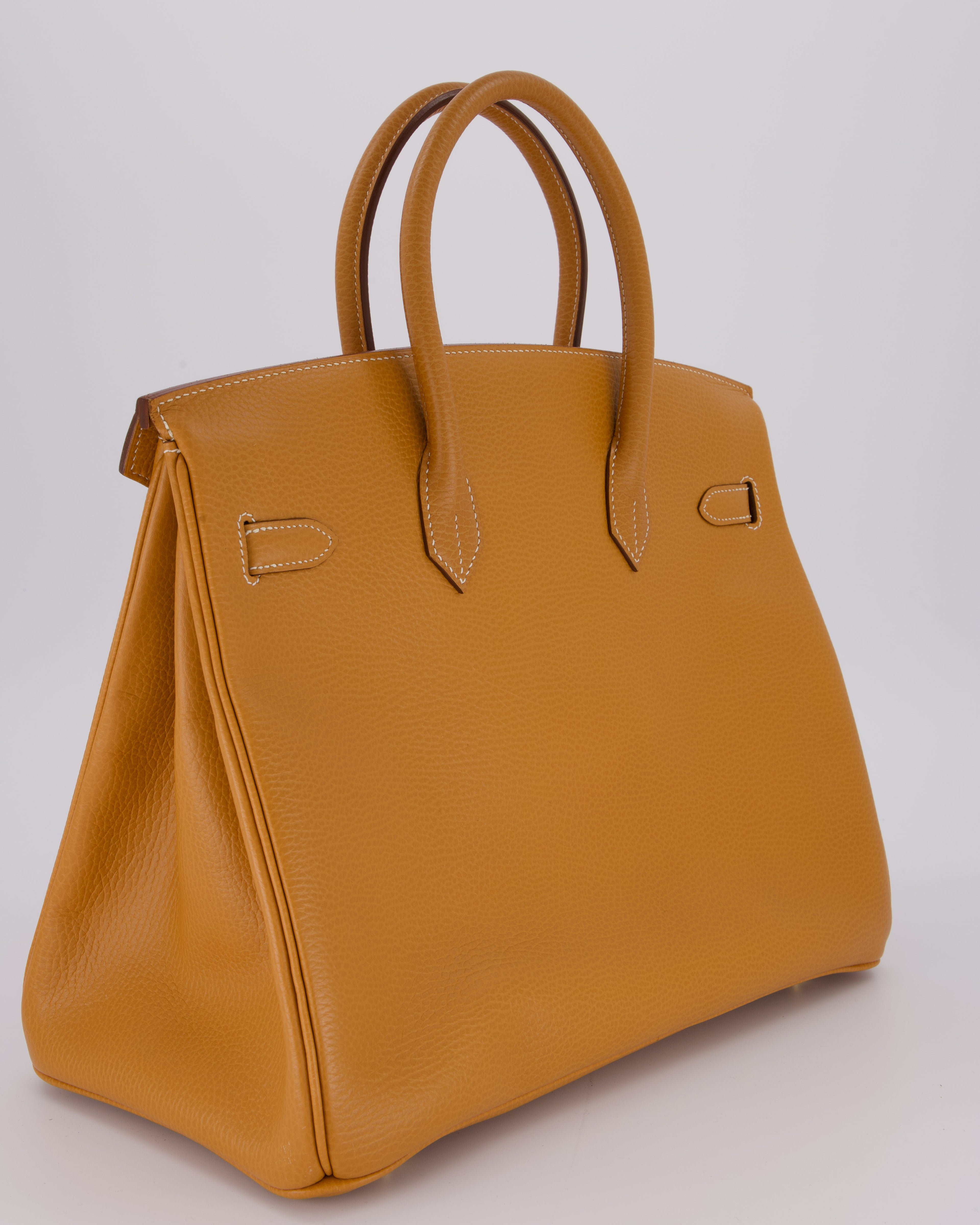 *VERY RARE* Hermès Vintage Birkin 35 Retourne Bag in Naturel Ardennes Leather With Gold Hardware