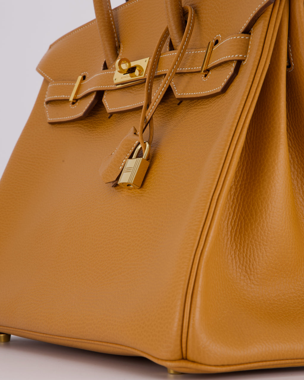 *VERY RARE* Hermès Vintage Birkin 35 Retourne Bag in Naturel Ardennes Leather With Gold Hardware