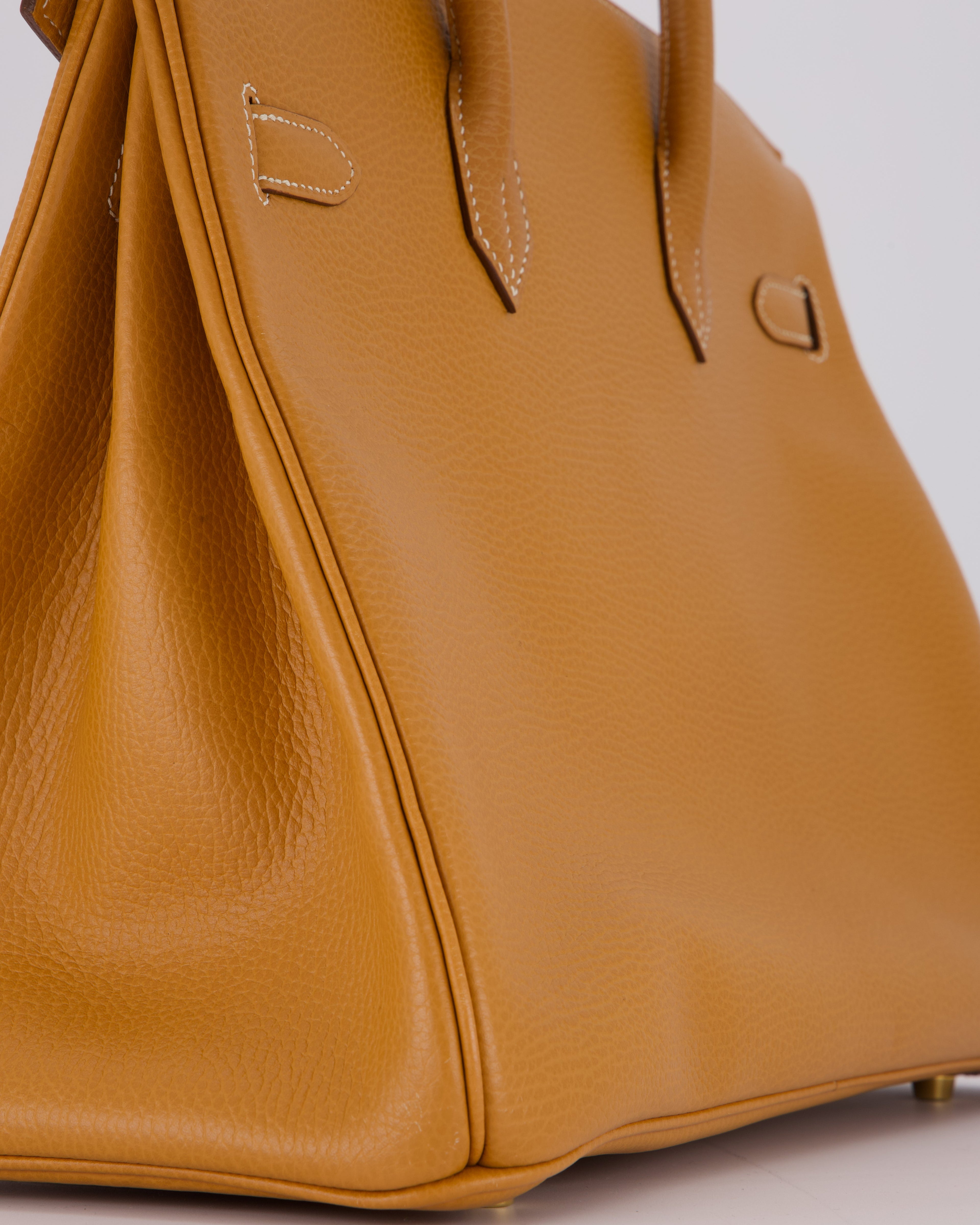 *VERY RARE* Hermès Vintage Birkin 35 Retourne Bag in Naturel Ardennes Leather With Gold Hardware