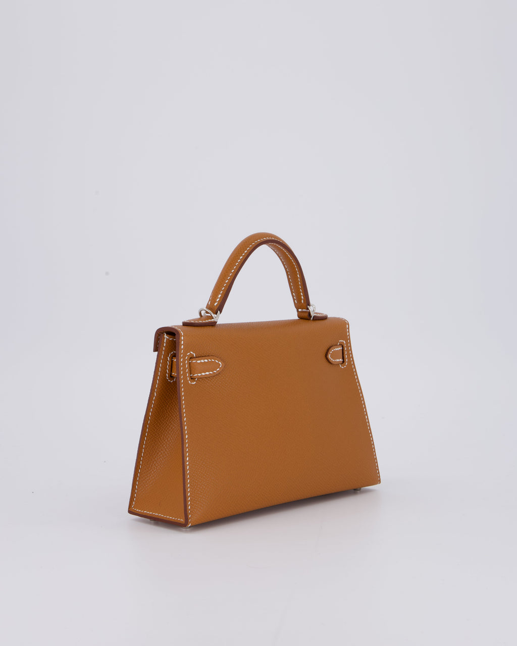 *NEW STAMP* Hermès Mini Kelly II 20 Bag in Gold Epsom Leather with Palladium Hardware