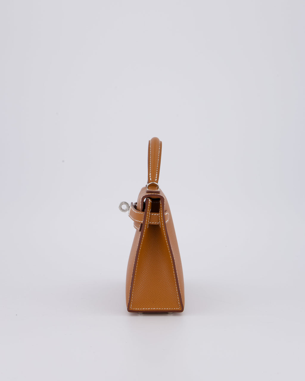 *NEW STAMP* Hermès Mini Kelly II 20 Bag in Gold Epsom Leather with Palladium Hardware