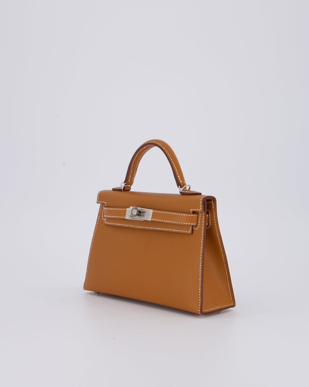Hermès Mini Kelly II 20 Bag in Gold Epsom Leather with Palladium Hardware