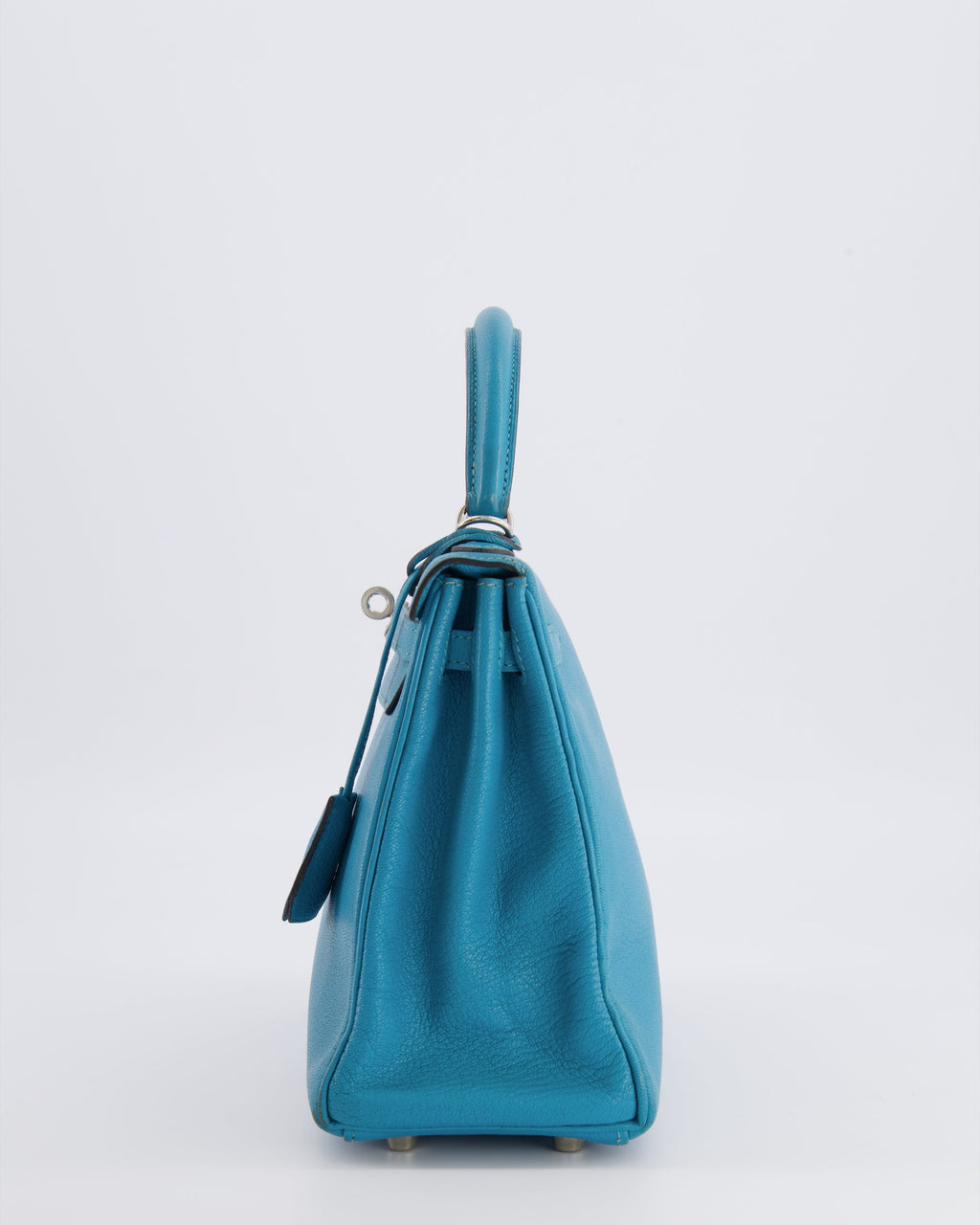 Hermès Kelly 25 Retourne Bag in Bleu Paon Evercolor Leather with Palladium Hardware