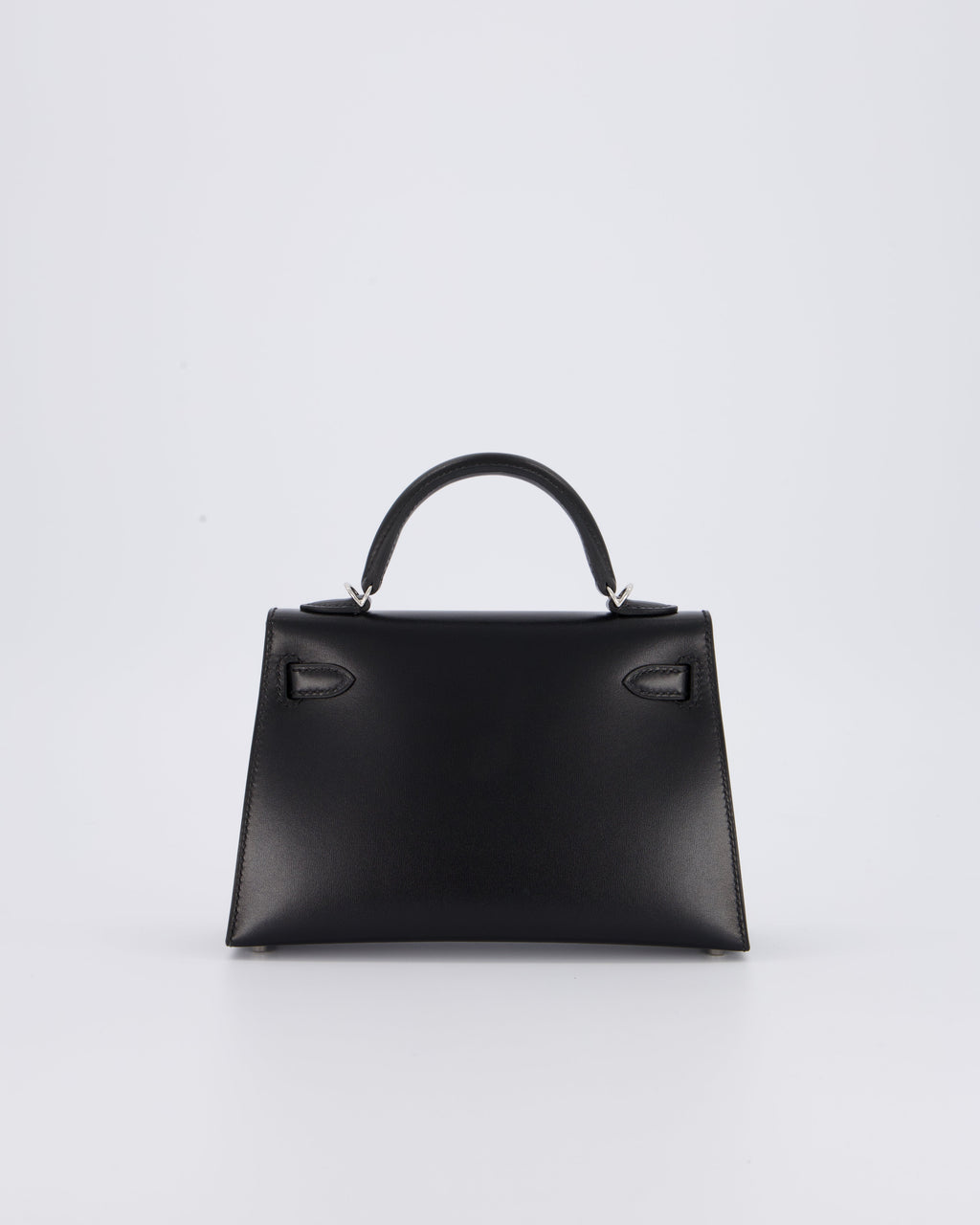 *SUPER RARE & HOT* Hermès Mini Kelly II 20 Clouté Bag in Noir Box Calf Leather with Palladium Hardware &amp; Studs