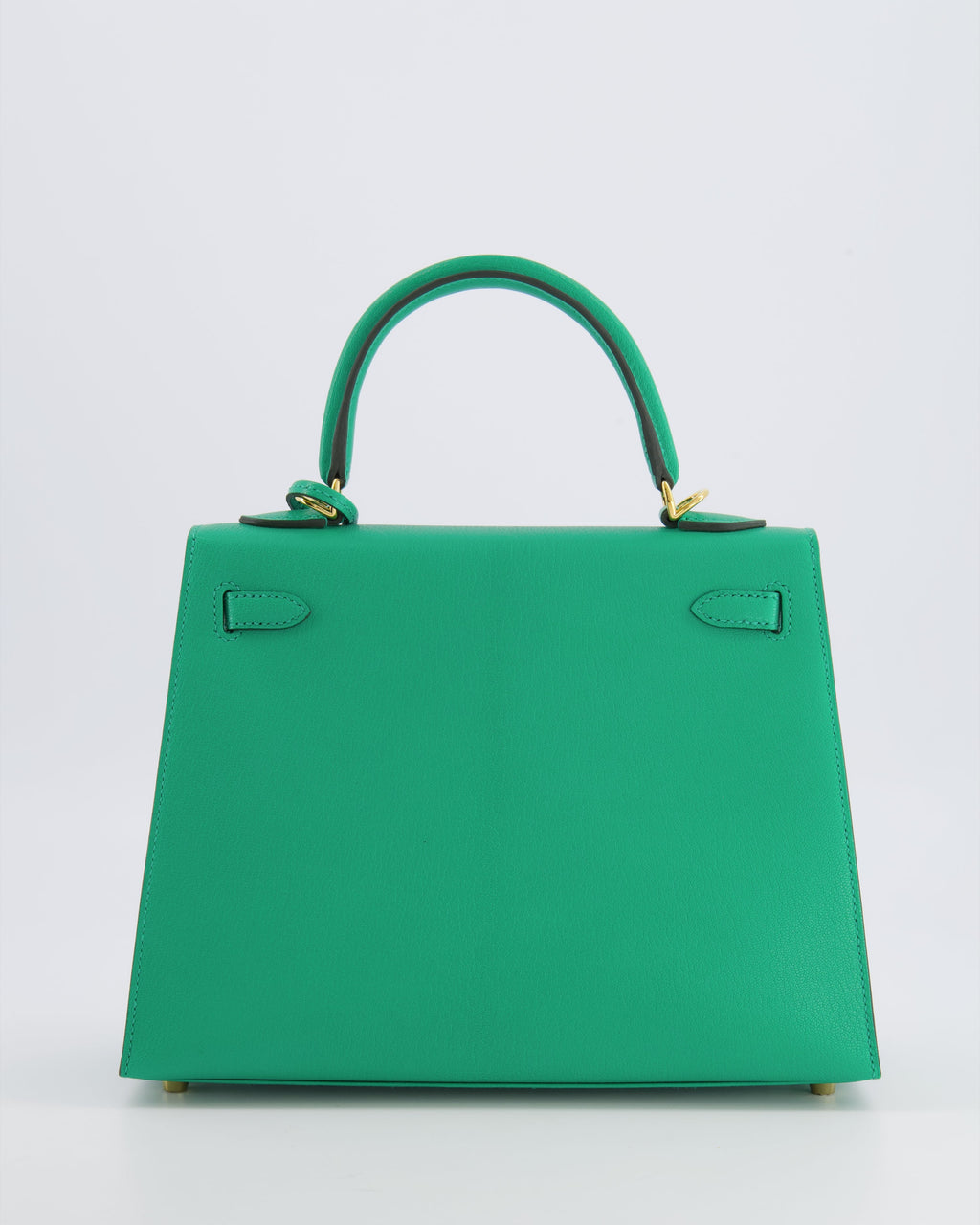 Hermès Kelly 25 Sellier Bag in Menthe Chèvre Chamkila Leather with Gold Hardware