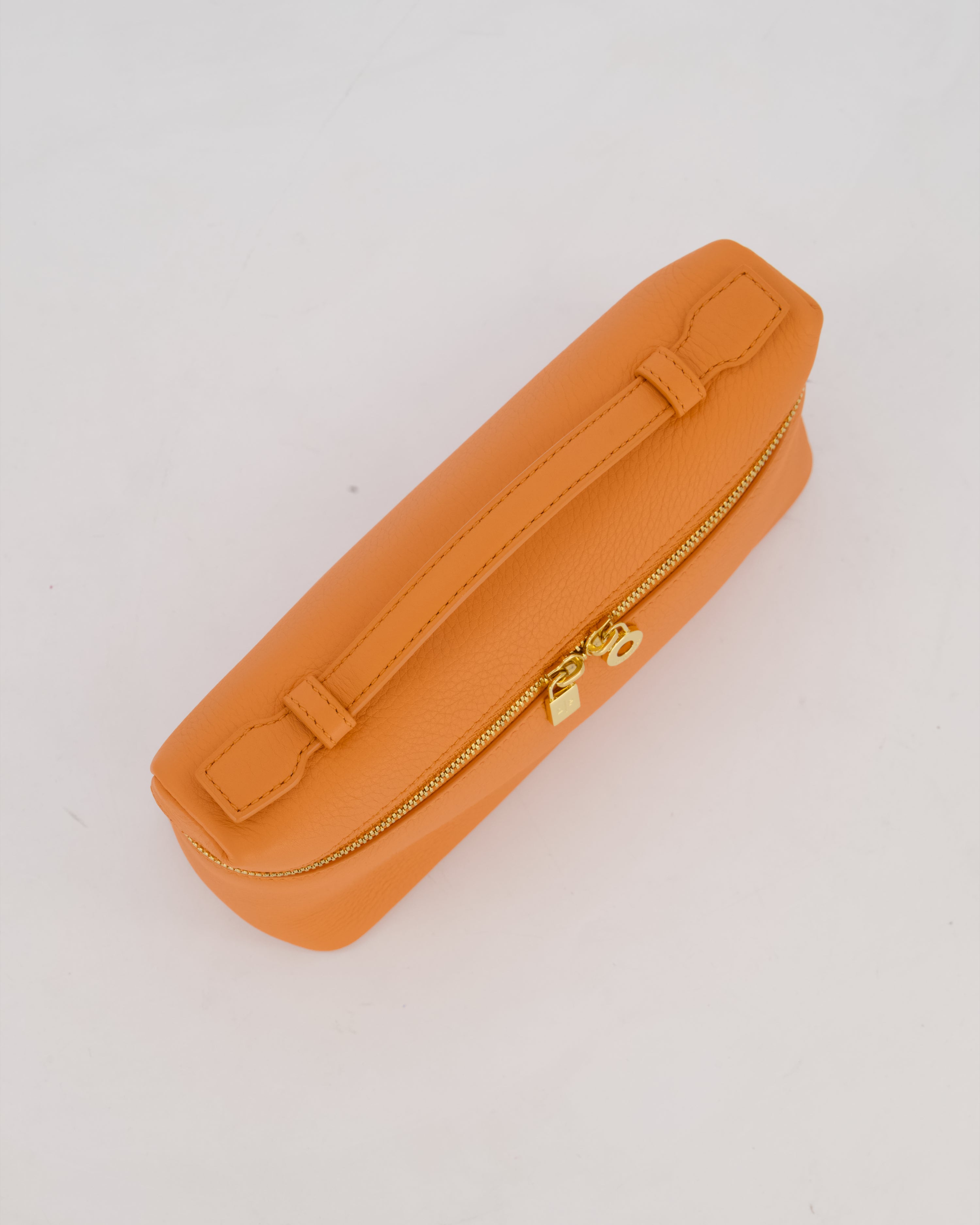 Loro Piana Extra Pocket L19 Bag in Orange Calfskin Leather with Gold Hardware