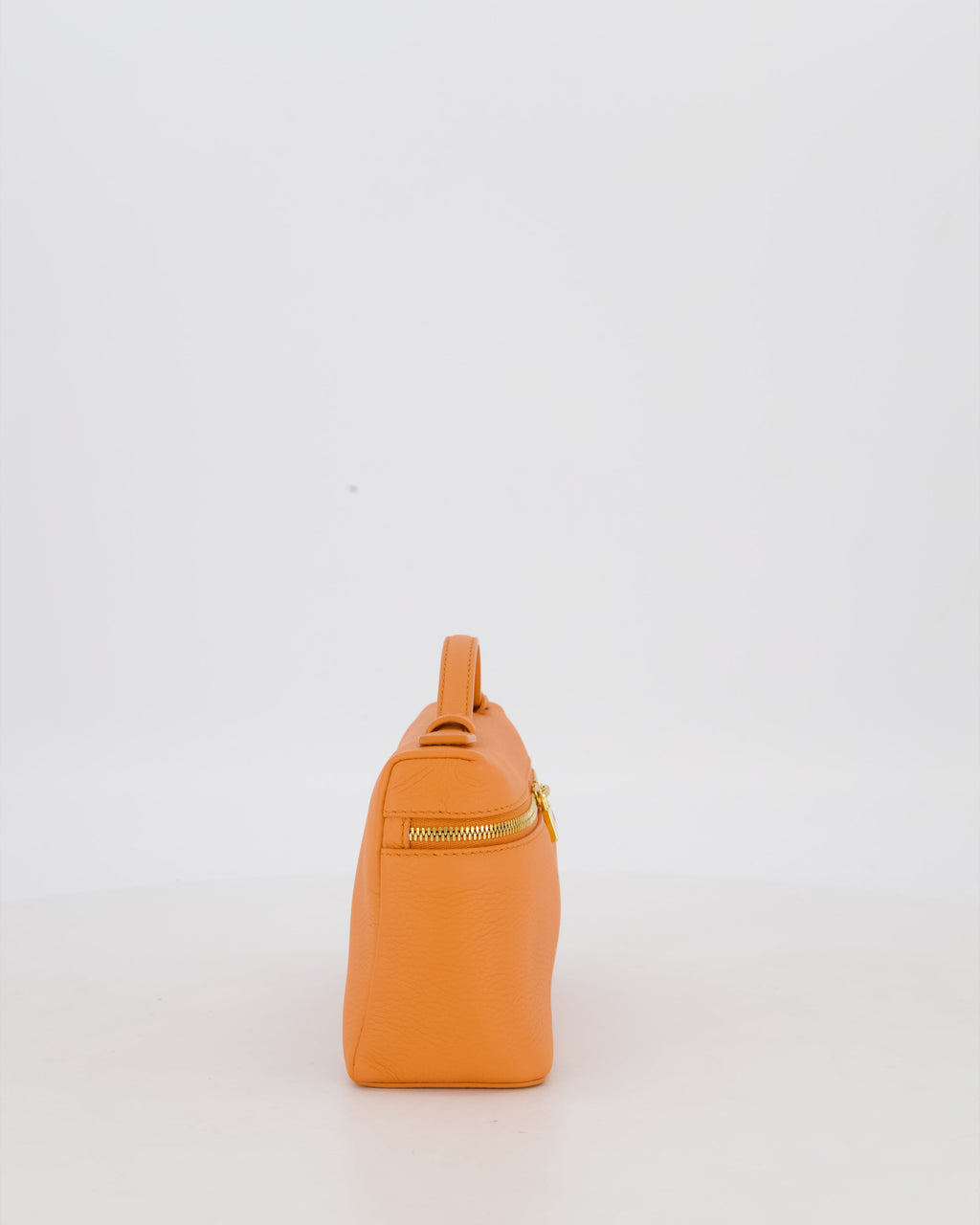 Loro Piana Extra Pocket L19 Bag in Orange Calfskin Leather with Gold Hardware