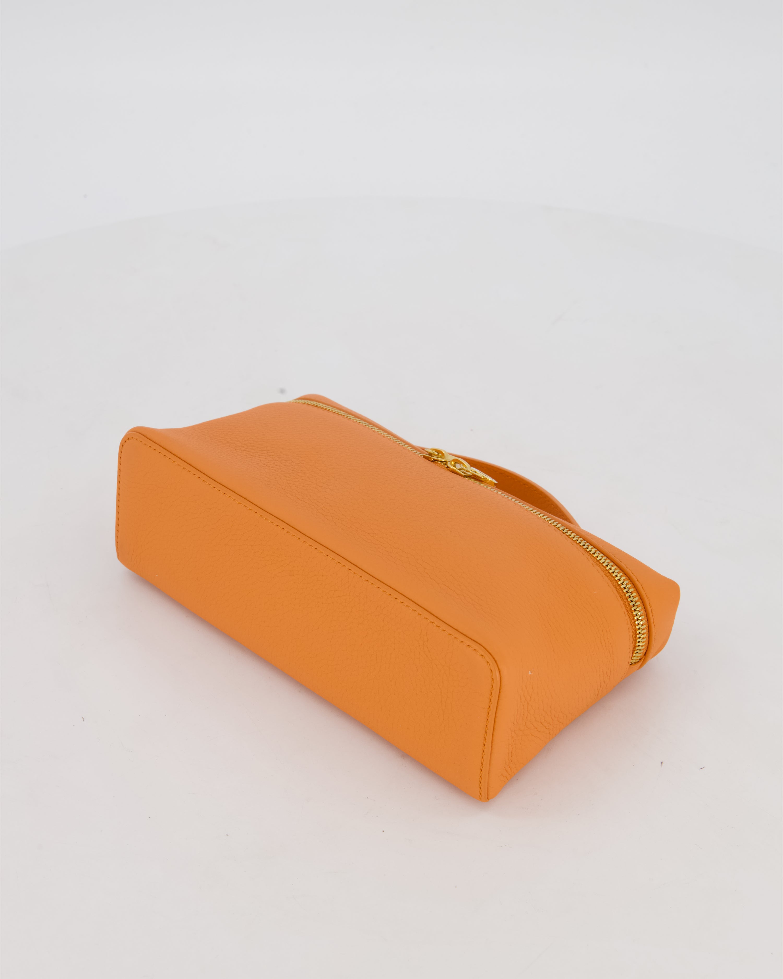 Loro Piana Extra Pocket L19 Bag in Orange Calfskin Leather with Gold Hardware