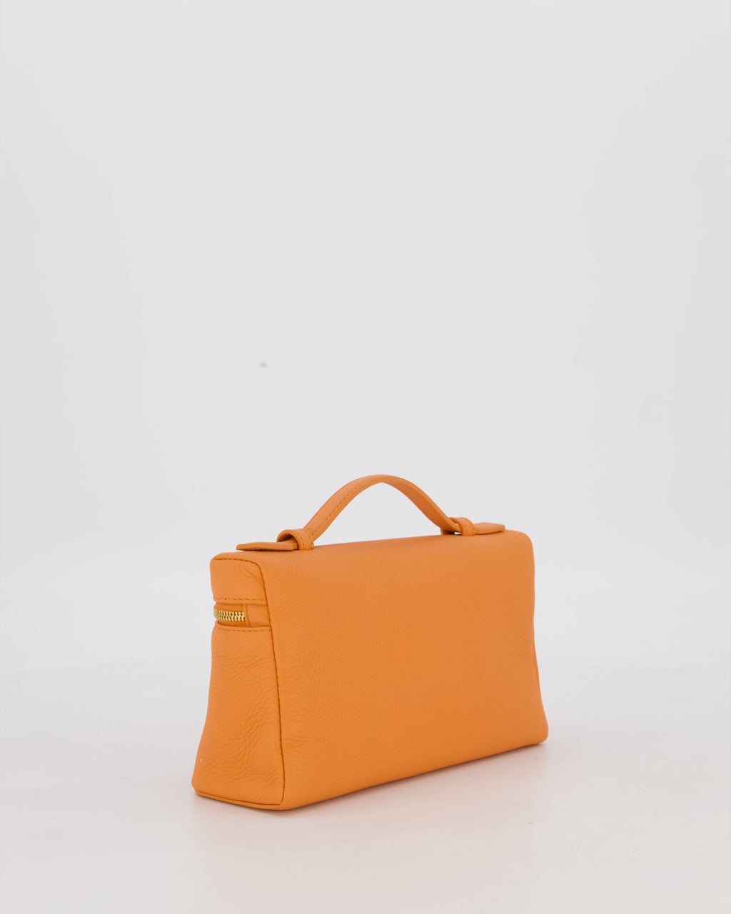 Loro Piana Extra Pocket L19 Bag in Orange Calfskin Leather with Gold Hardware