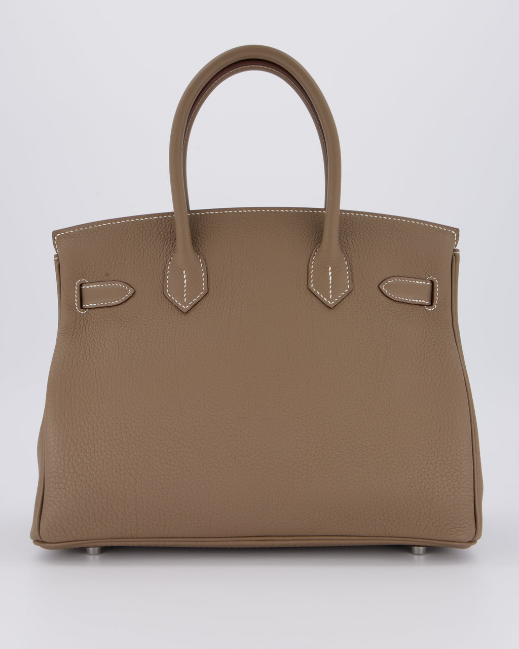 *VERY RARE* Hermès Birkin 30 Retourne Bag in Etoupe Togo Leather with Palladium Hardware