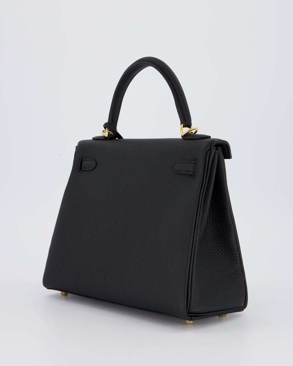 Hermès Kelly 25 Retourne Bag in Noir Togo Leather with Gold Hardware