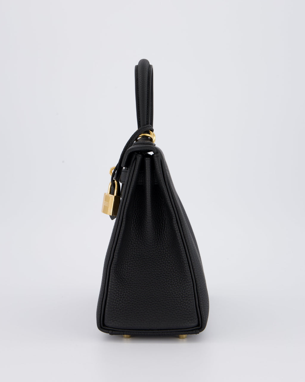 Hermès Kelly 25 Retourne Bag in Noir Togo Leather with Gold Hardware