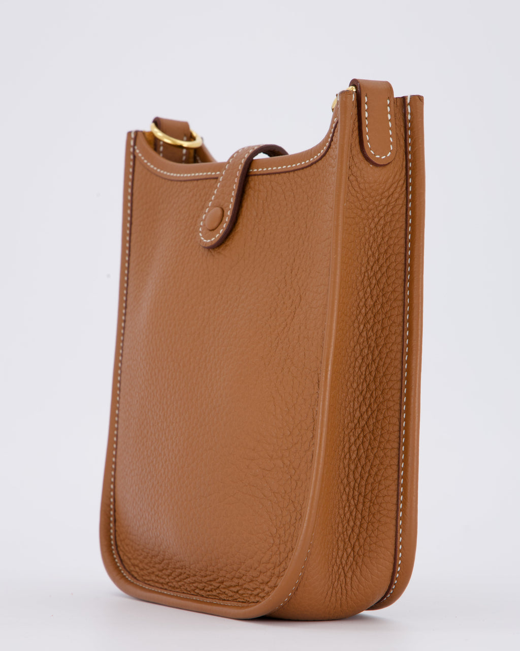 Hermès Mini Evelyne 16 Bag in Gold Taurillon Clemence Leather with Gold Hardware