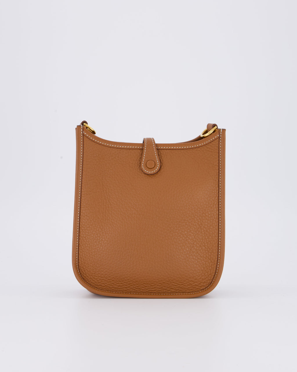 Hermès Mini Evelyne 16 Bag in Gold Taurillon Clemence Leather with Gold Hardware