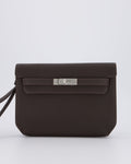 *RARE* Hermès Kelly Depeches 25 Bag in Bai Brun Togo Leather with Palladium Hardware