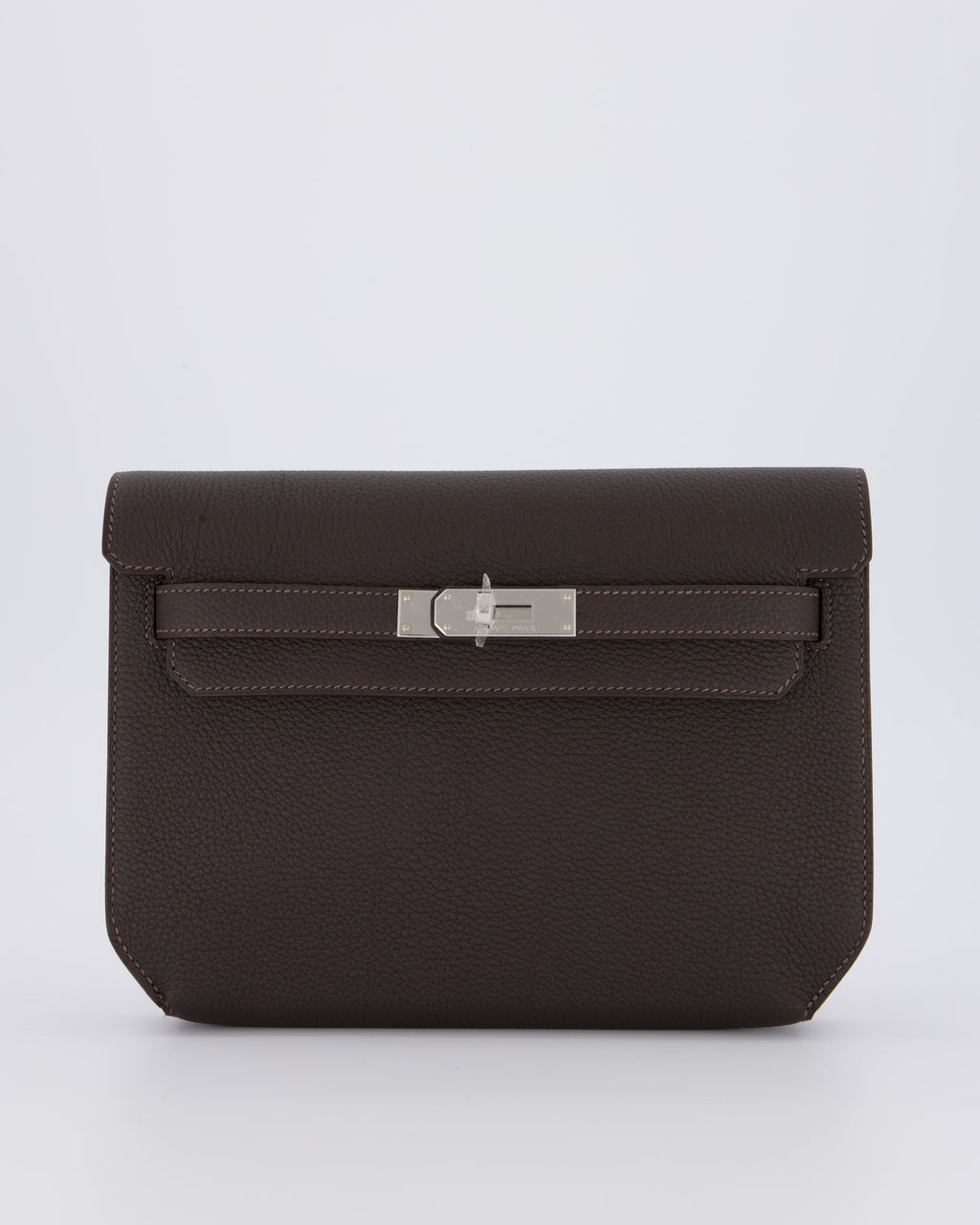 *RARE* Hermès Kelly Depeches 25 Bag in Bai Brun Togo Leather with Palladium Hardware