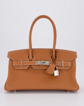 *RARE* Hermès Shoulder Birkin Light 29 Bag in Gold Evercolour Leather with Palladium Hardware
