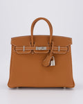 Hermès Birkin 25 Retourne Gold Togo Leather with Palladium Hardware