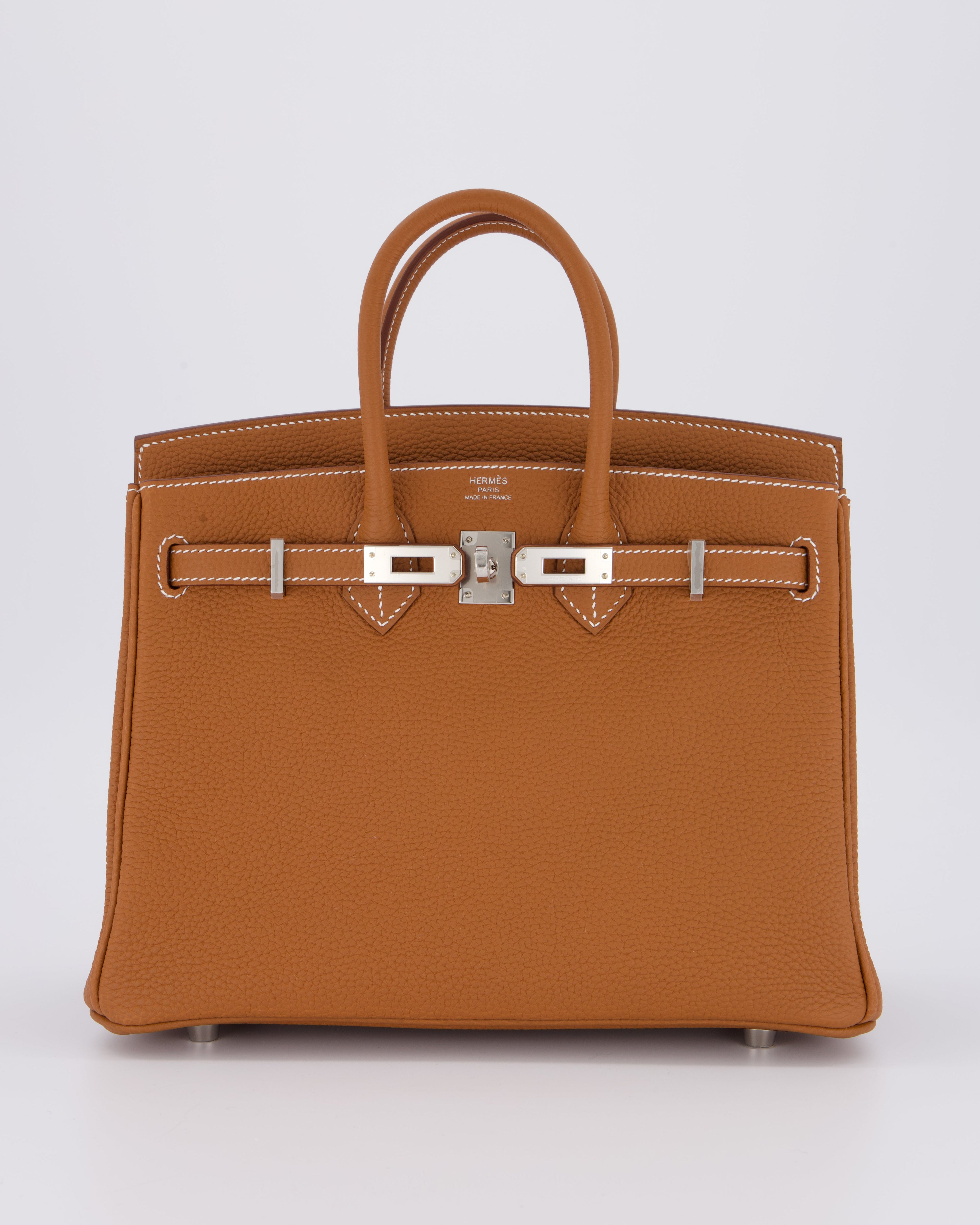 Hermès Birkin 25 Retourne Gold Togo Leather with Palladium Hardware