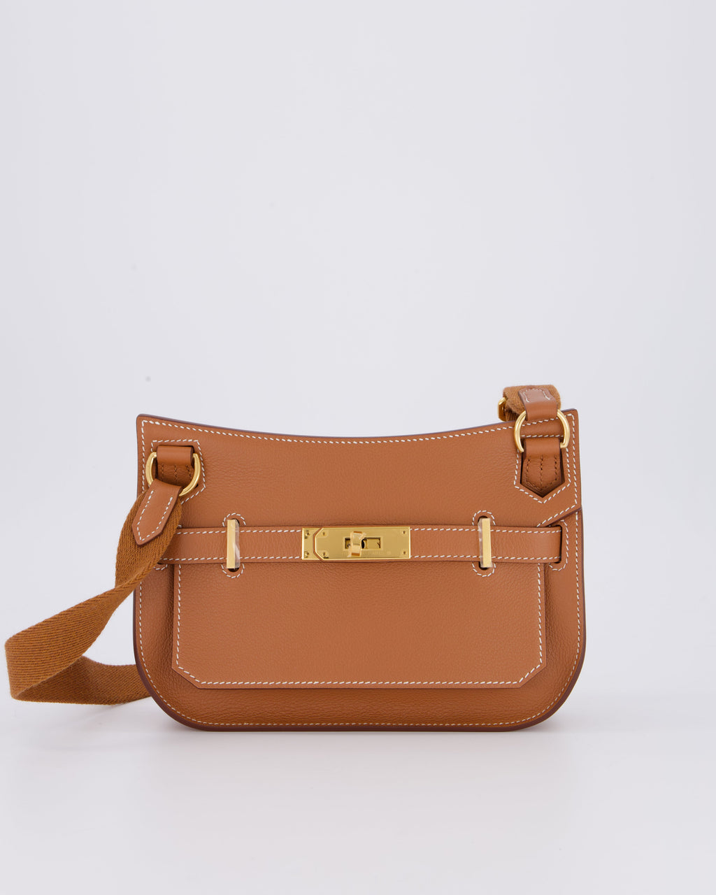 *RARE* Hermès Mini Jypsiere Bag in Gold Evercolour Leather with Gold Hardware