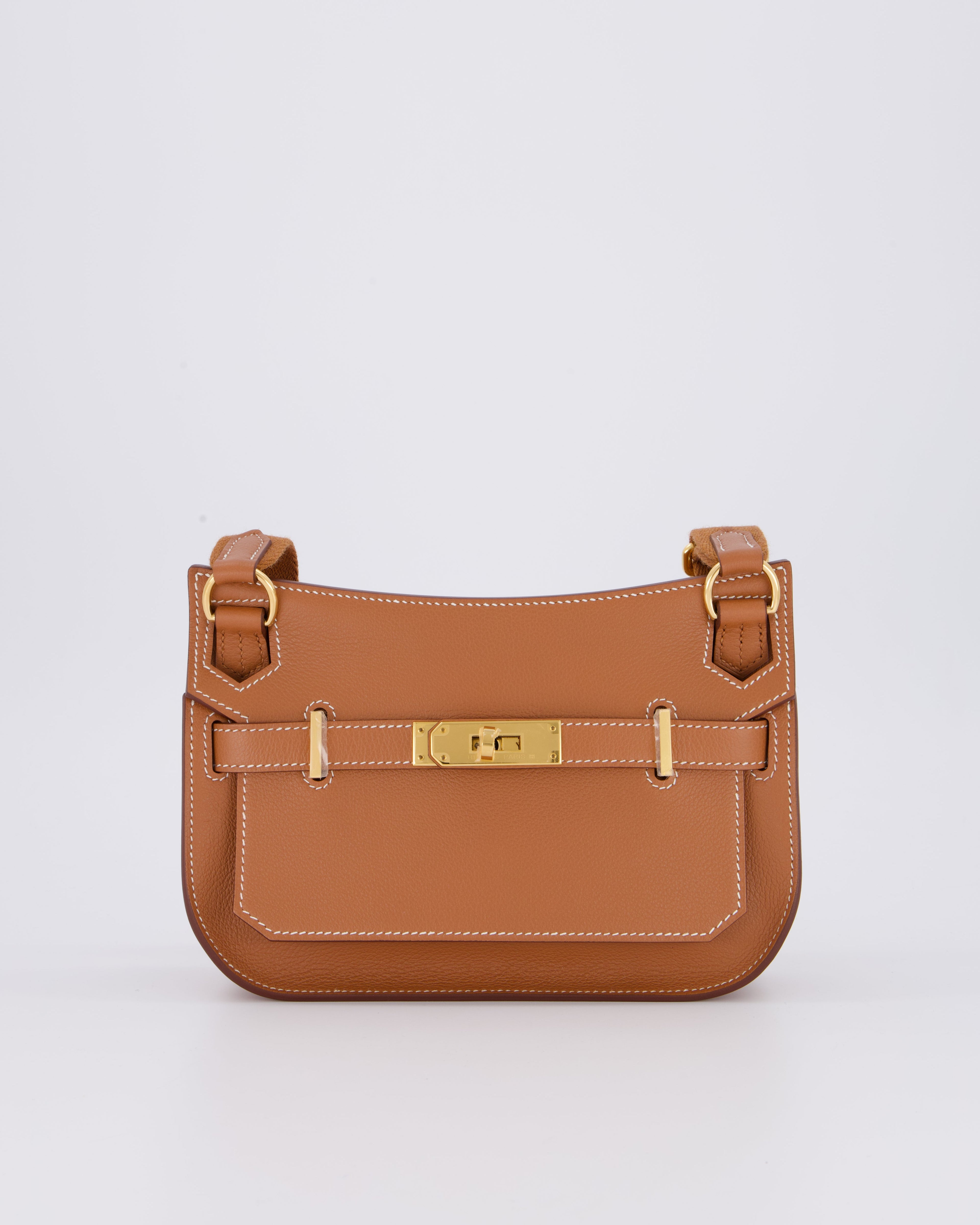 *RARE* Hermès Mini Jypsiere Bag in Gold Evercolour Leather with Gold Hardware