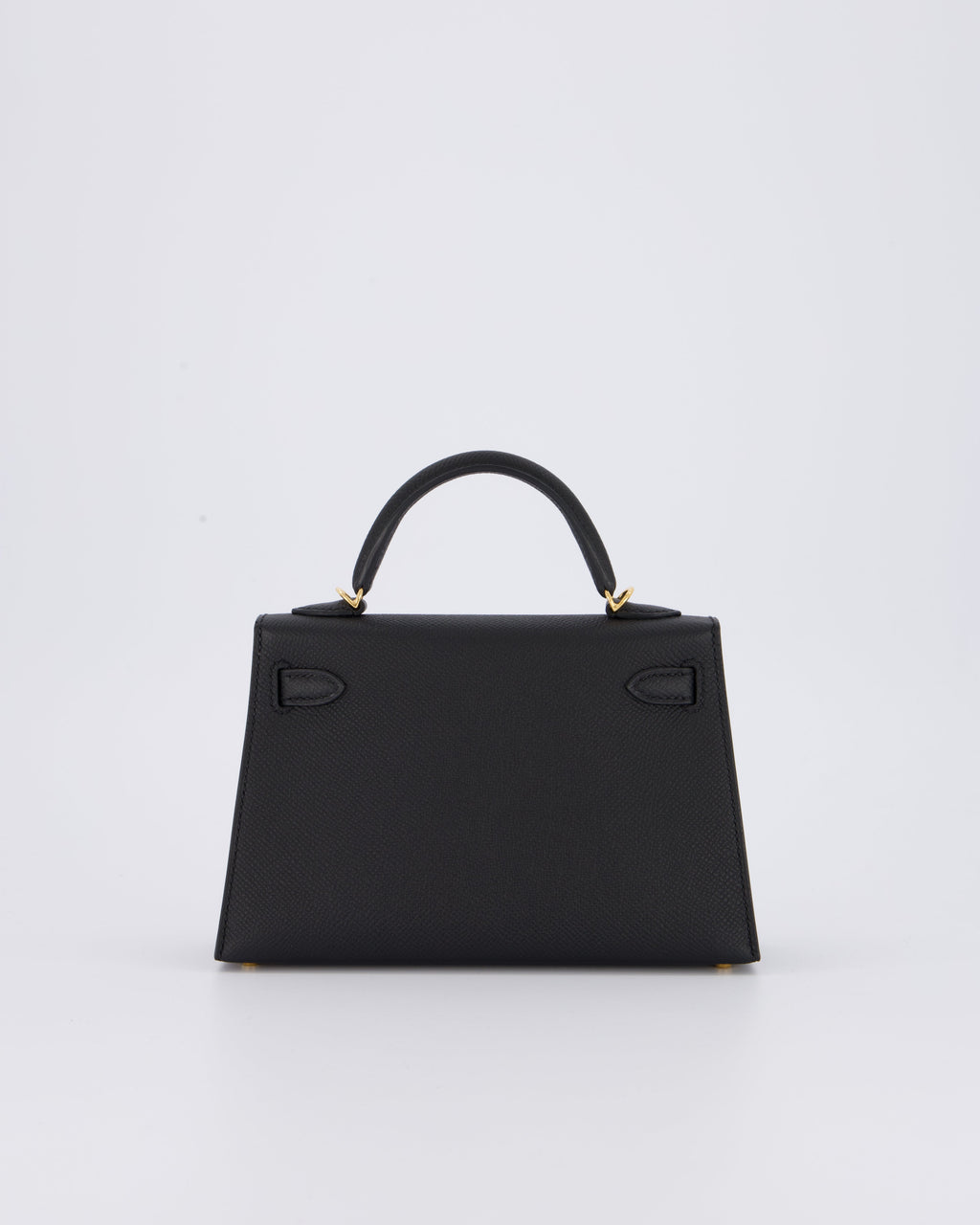 *HOT* Hermès Mini Kelly II 20 Bag in Noir Epsom Leather with Gold Hardware