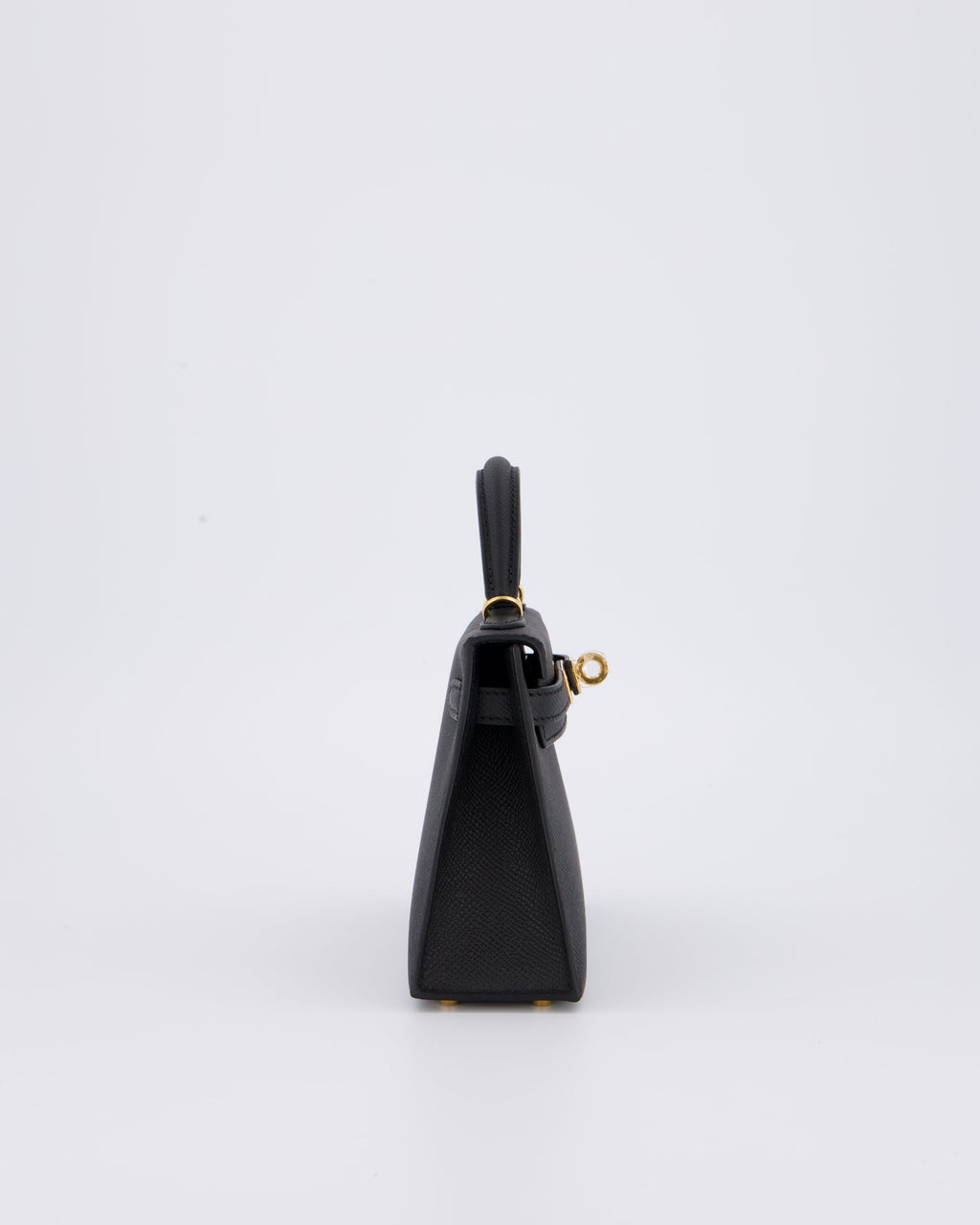 *HOT* Hermès Mini Kelly II 20 Bag in Noir Epsom Leather with Gold Hardware