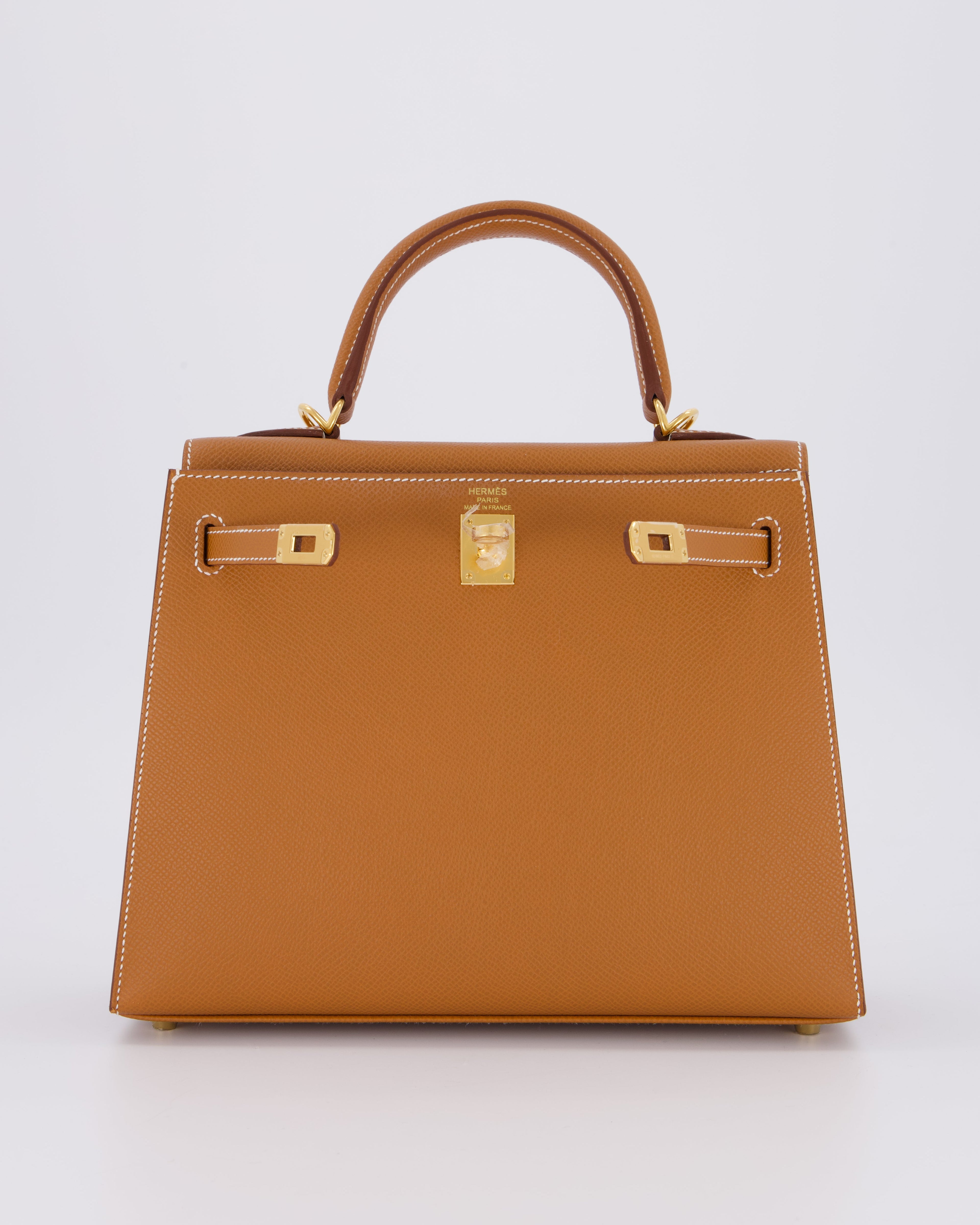 *HOLY GRAIL* Hermès Kelly 25 Sellier Bag in Gold Epsom Leather with Gold Hardware