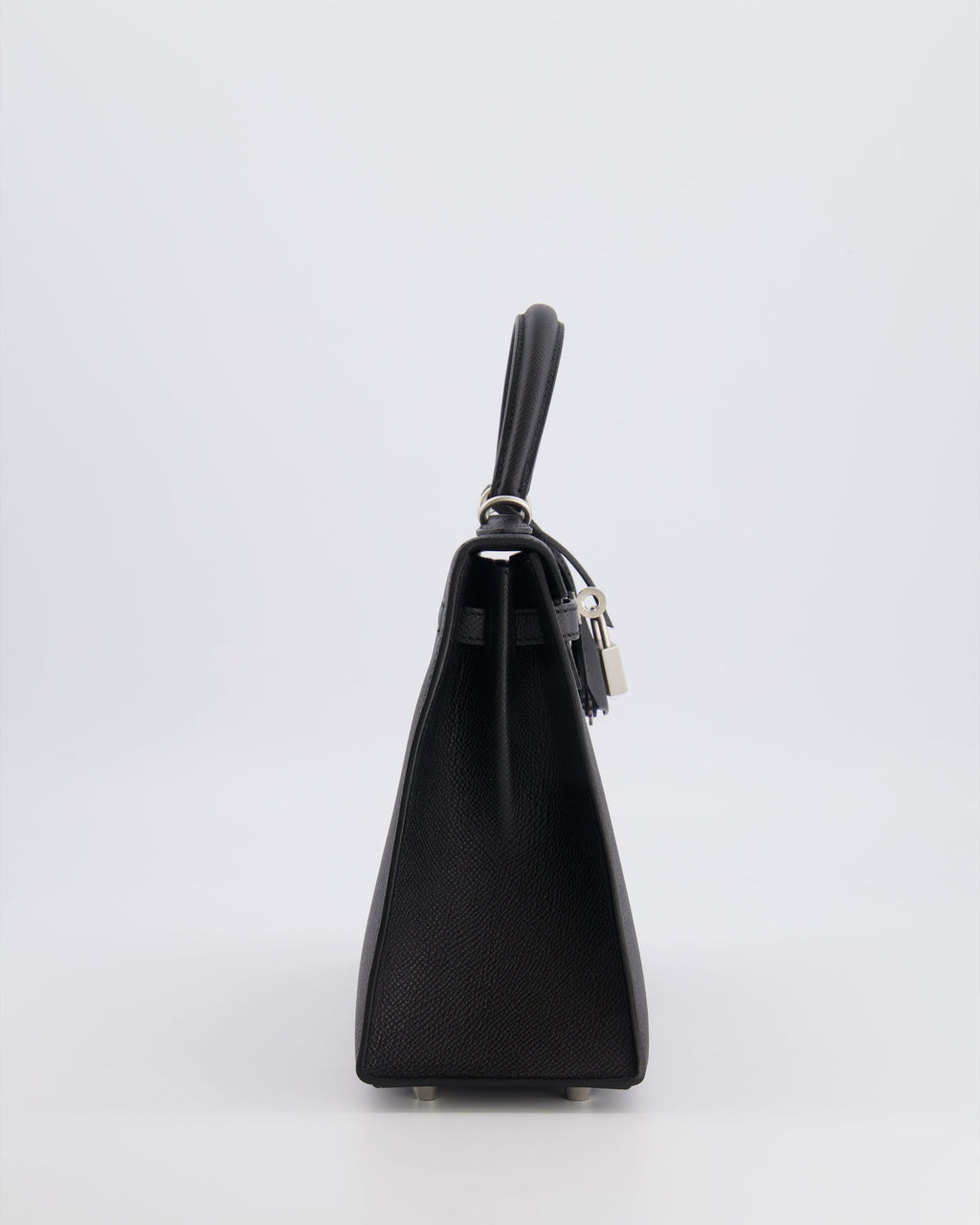 Hermès HSS Kelly 25 Sellier Bag in Noir Epsom Leather and Bleu Zellige Interior with Brushed Palladium Hardware&nbsp;