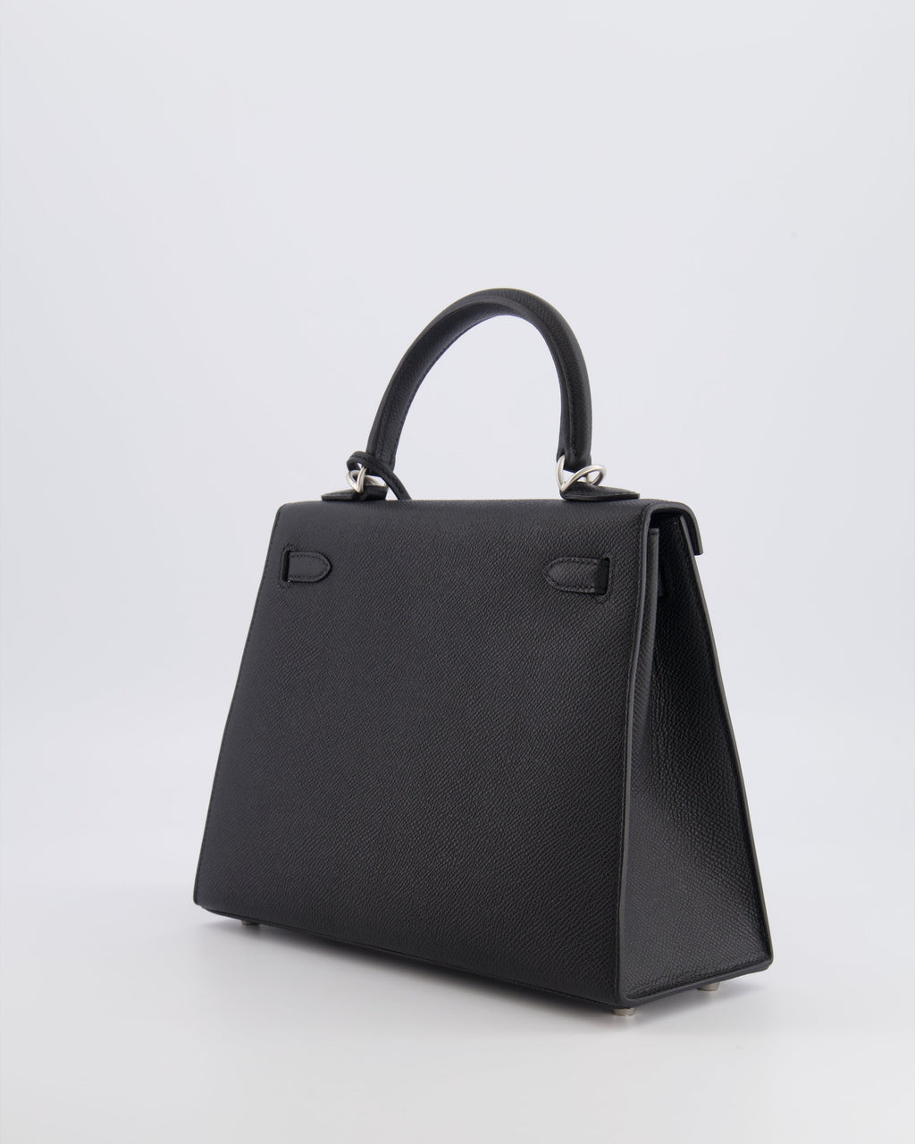 Hermès HSS Kelly 25 Sellier Bag in Noir Epsom Leather and Bleu Zellige Interior with Brushed Palladium Hardware&nbsp;