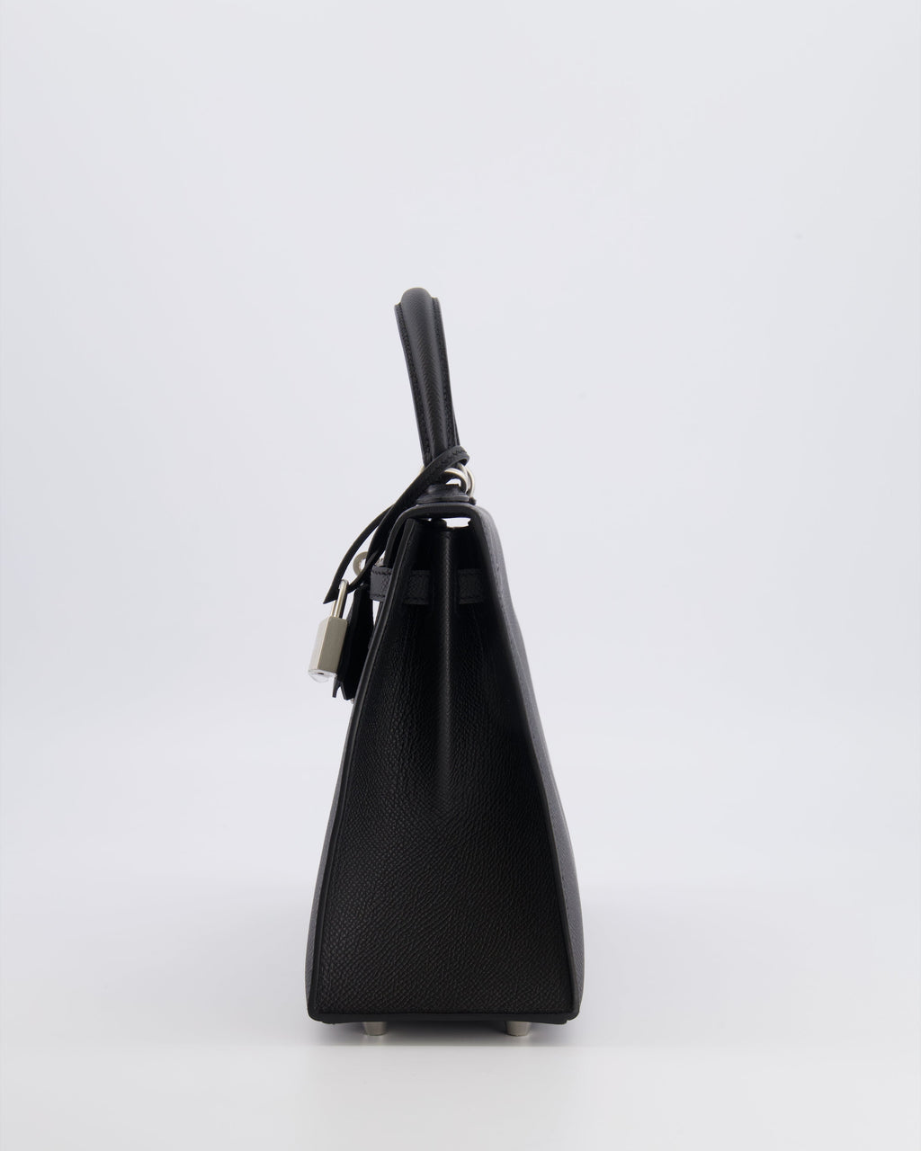 Hermès HSS Kelly 25 Sellier Bag in Noir Epsom Leather and Bleu Zellige Interior with Brushed Palladium Hardware&nbsp;