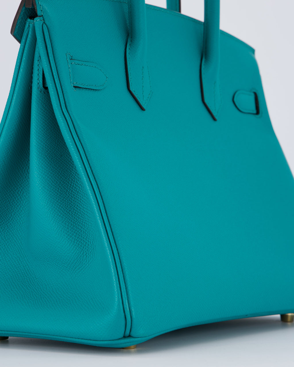 Hermès Birkin 30cm Retourne Bag In Blue Paon Espom Leather With Gold Hardware