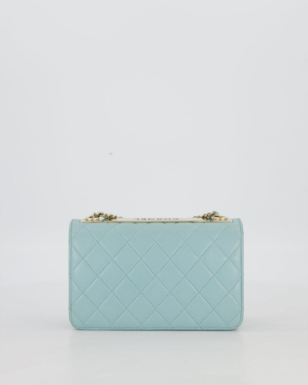 Chanel Blue Trendy Wallet on Chain Bag in Lambskin Leather with Gold Hardware