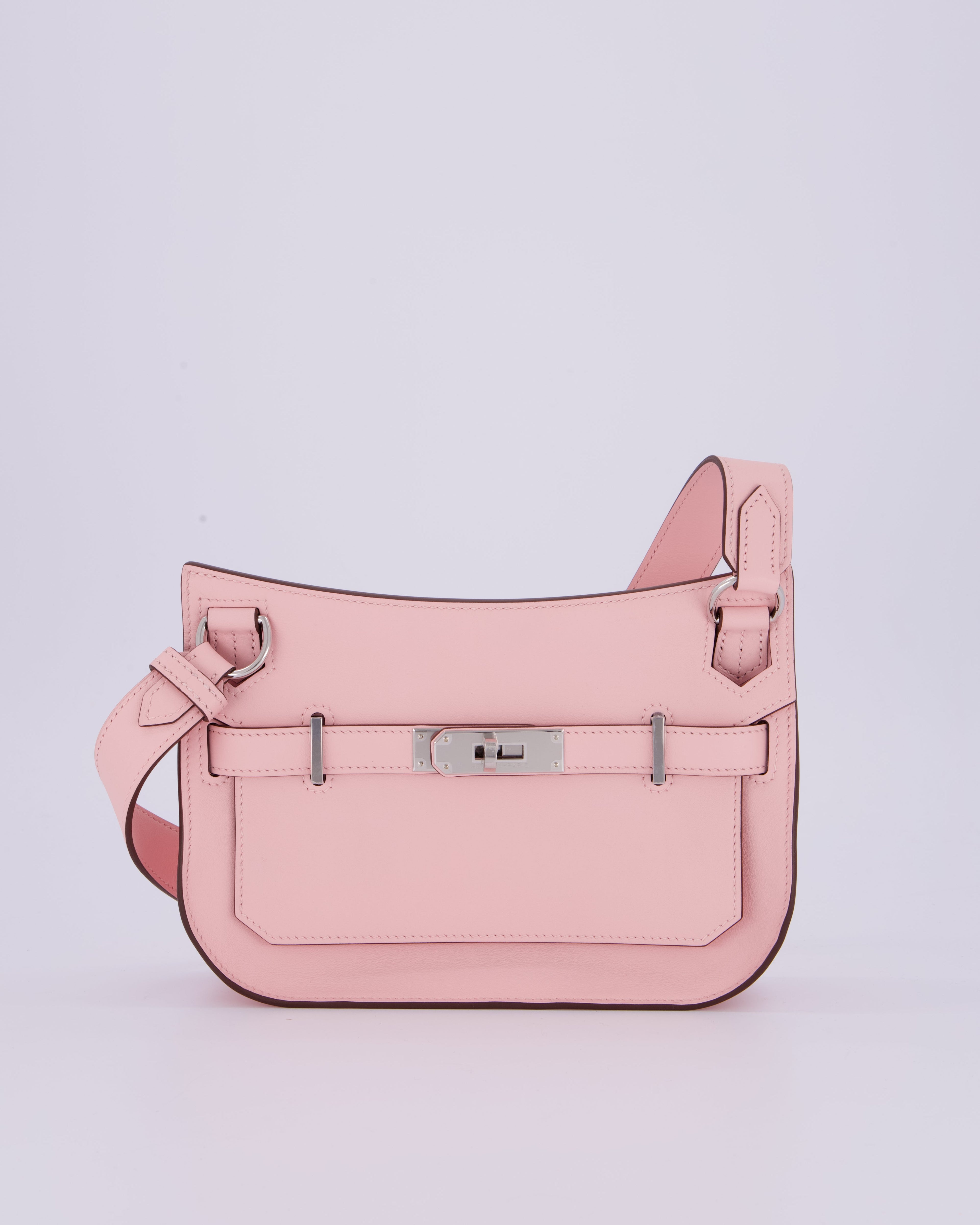 *RARE & HOT* Hermès Mini Jypsiere Bag in Rose Sakura Swift Leather with Palladium Hardware