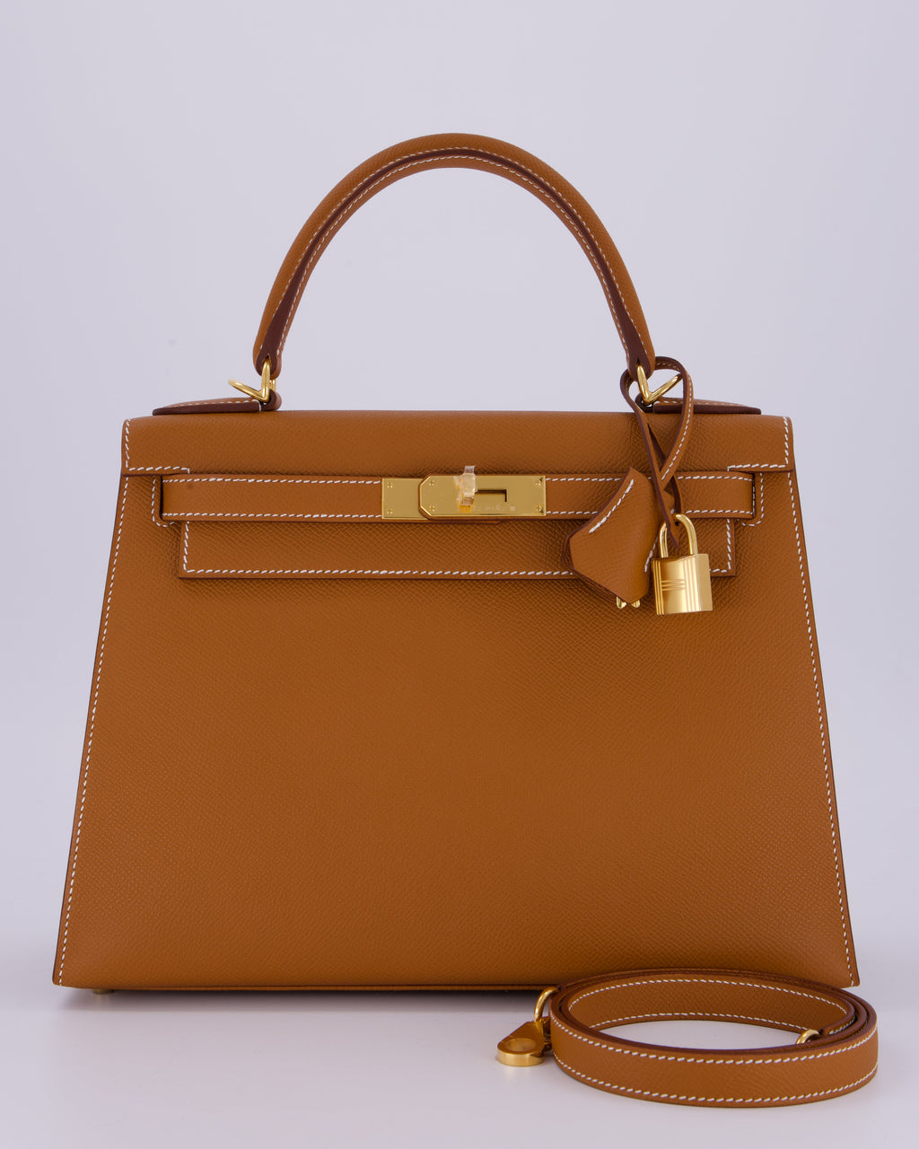 Hermès Kelly 28 Sellier Bag in Gold Epsom Leather with Gold Hardware