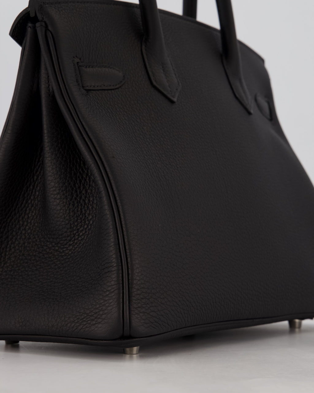 *VERY RARE* Hermès Birkin 30 Retourne Bag in Noir Togo Leather with Palladium Hardware