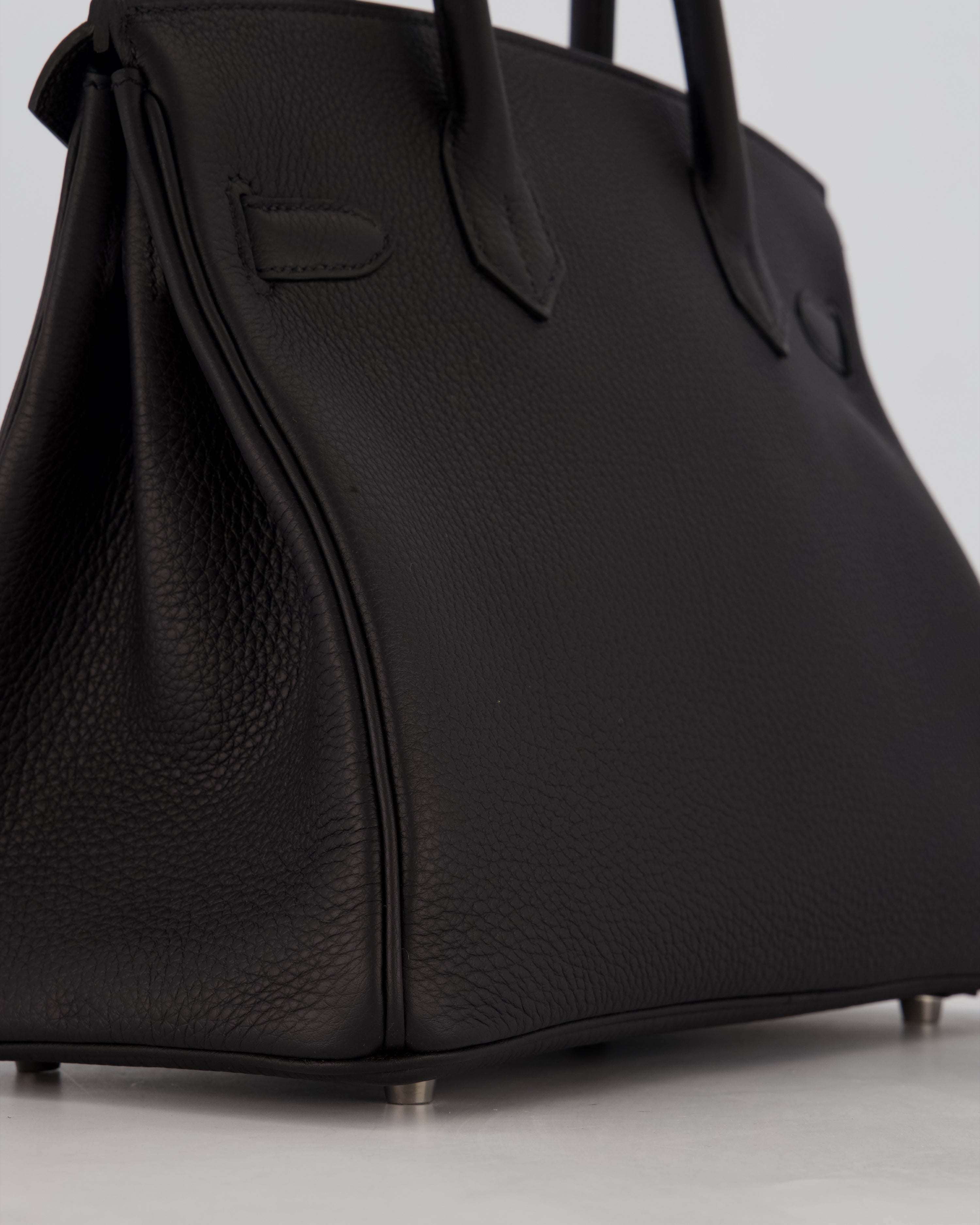*VERY RARE* Hermès Birkin 30 Retourne Bag in Noir Togo Leather with Palladium Hardware