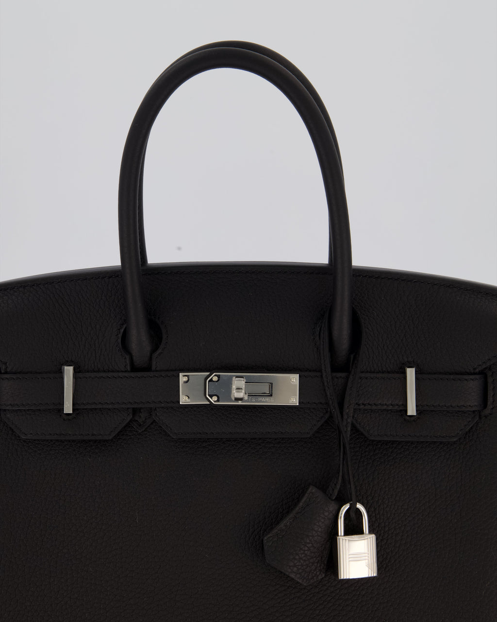 *VERY RARE* Hermès Birkin 30 Retourne Bag in Noir Togo Leather with Palladium Hardware
