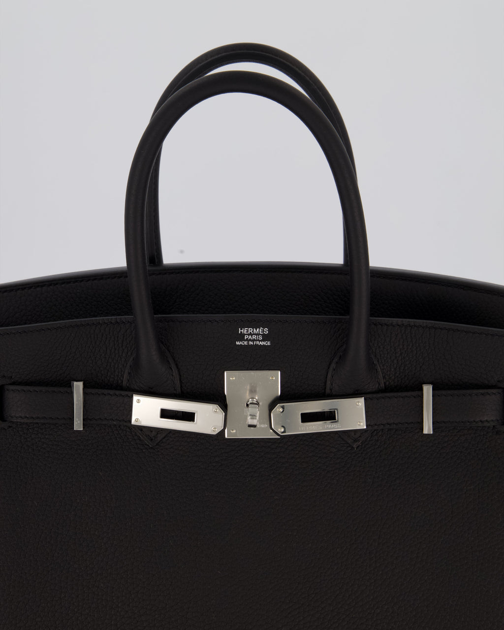 *VERY RARE* Hermès Birkin 30 Retourne Bag in Noir Togo Leather with Palladium Hardware