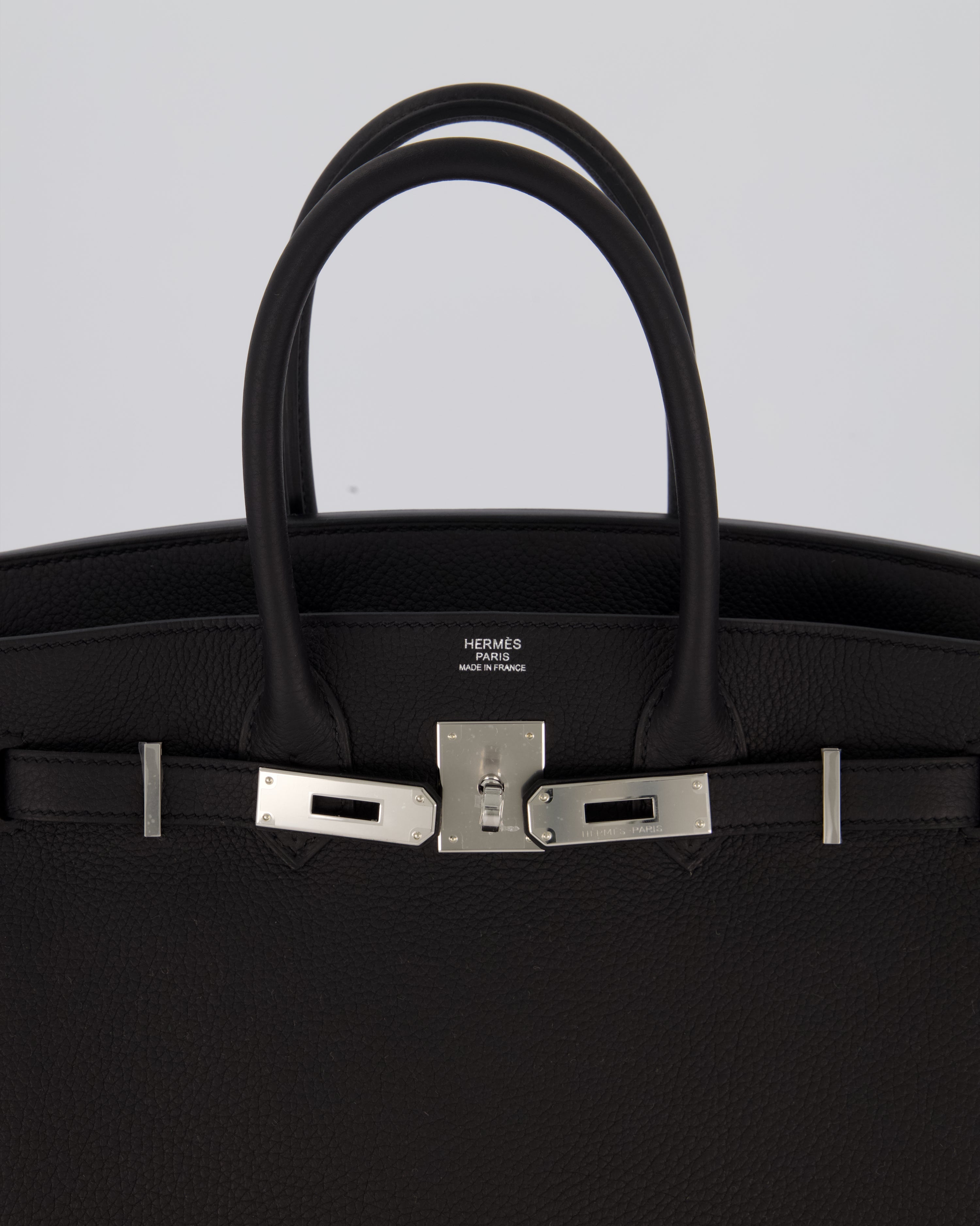 *VERY RARE* Hermès Birkin 30 Retourne Bag in Noir Togo Leather with Palladium Hardware