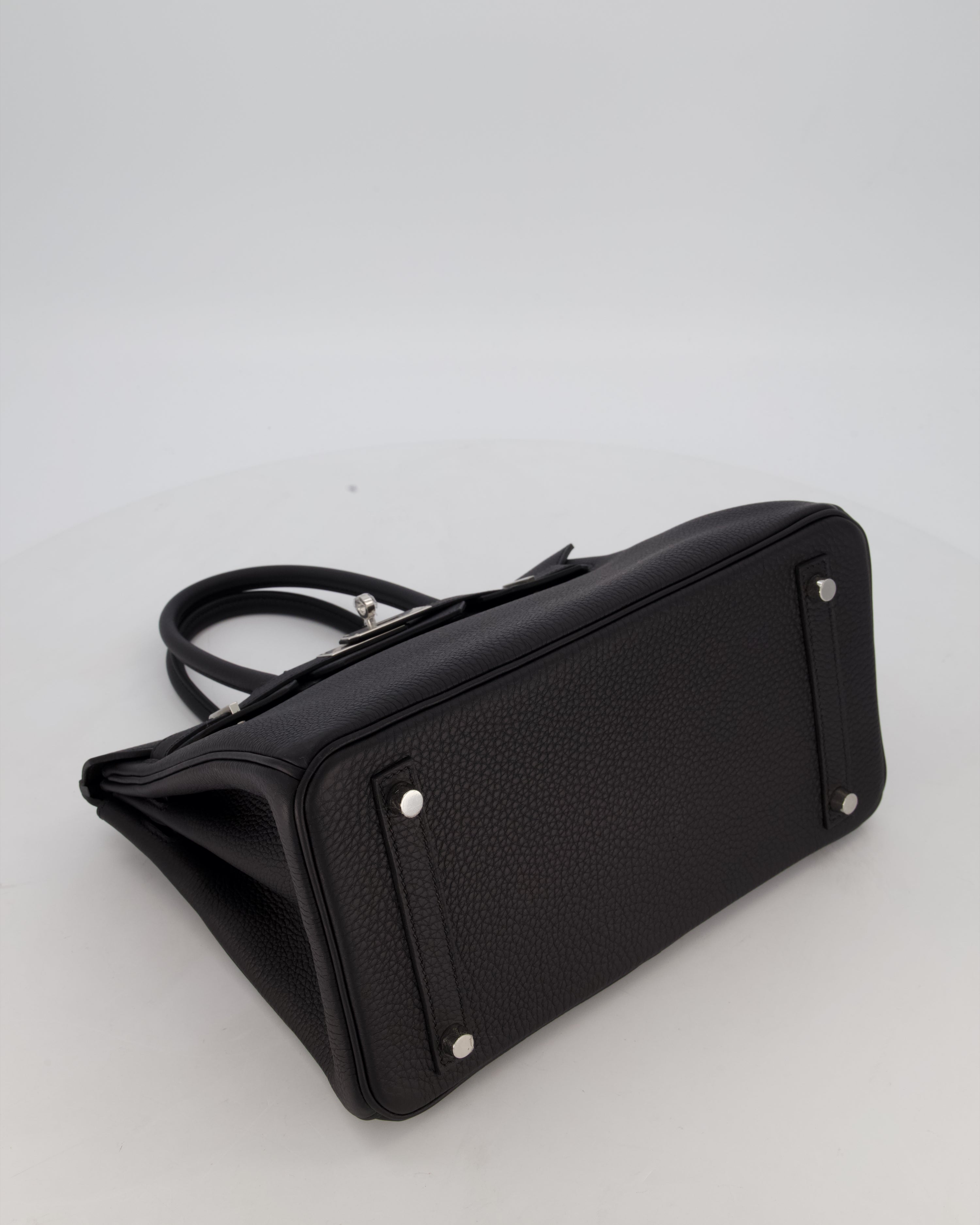*VERY RARE* Hermès Birkin 30 Retourne Bag in Noir Togo Leather with Palladium Hardware