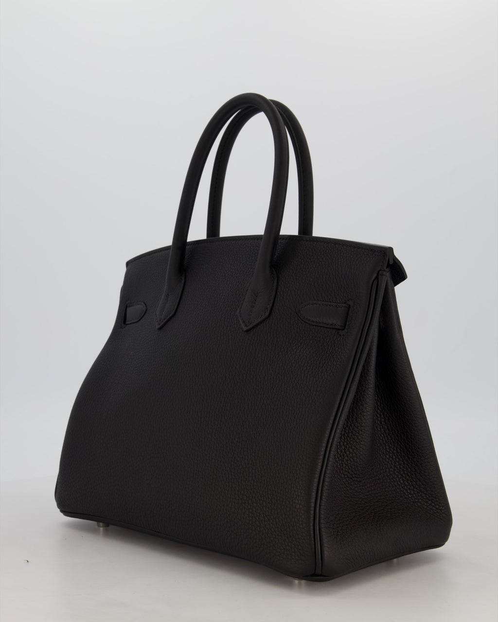 *VERY RARE* Hermès Birkin 30 Retourne Bag in Noir Togo Leather with Palladium Hardware