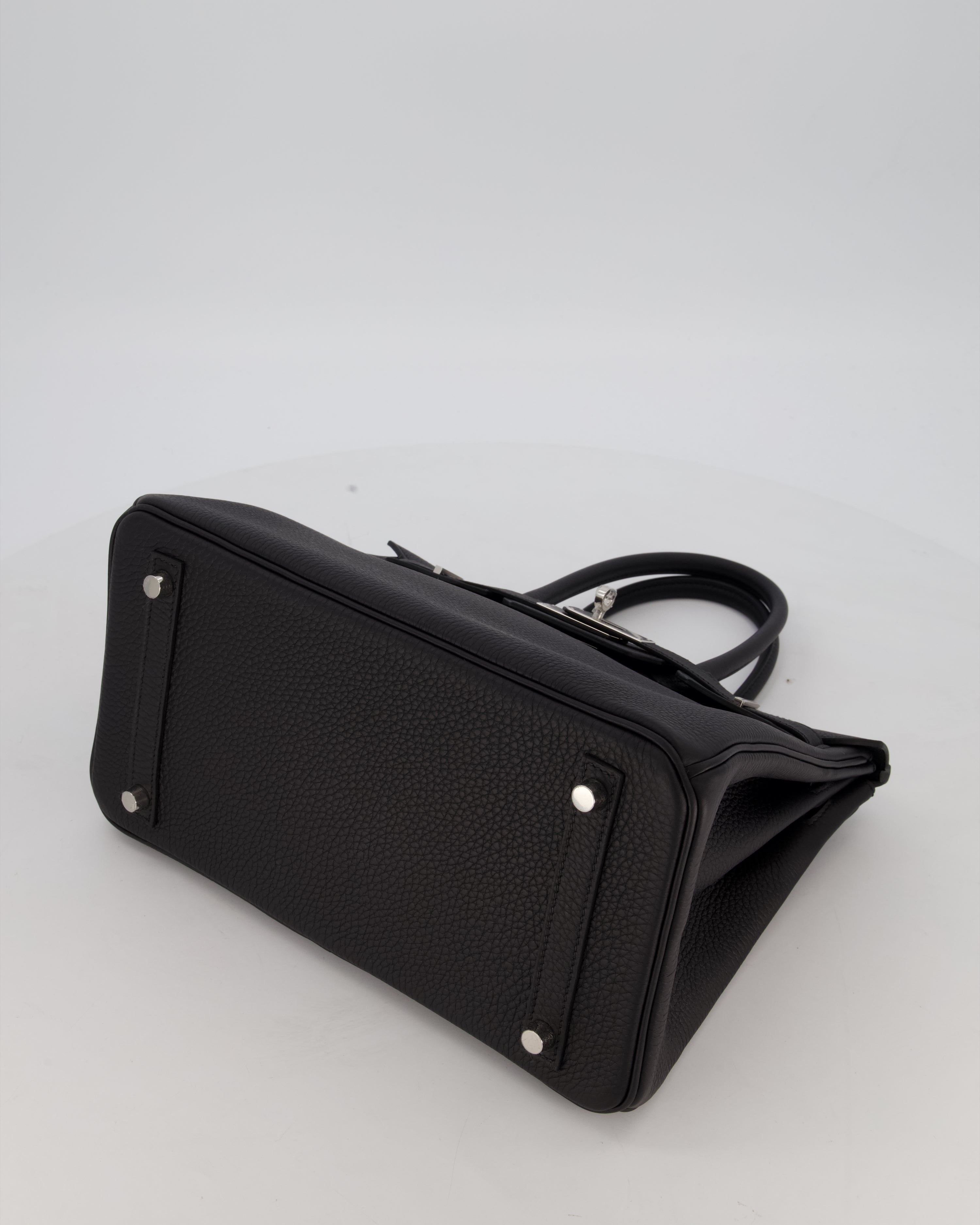 *VERY RARE* Hermès Birkin 30 Retourne Bag in Noir Togo Leather with Palladium Hardware