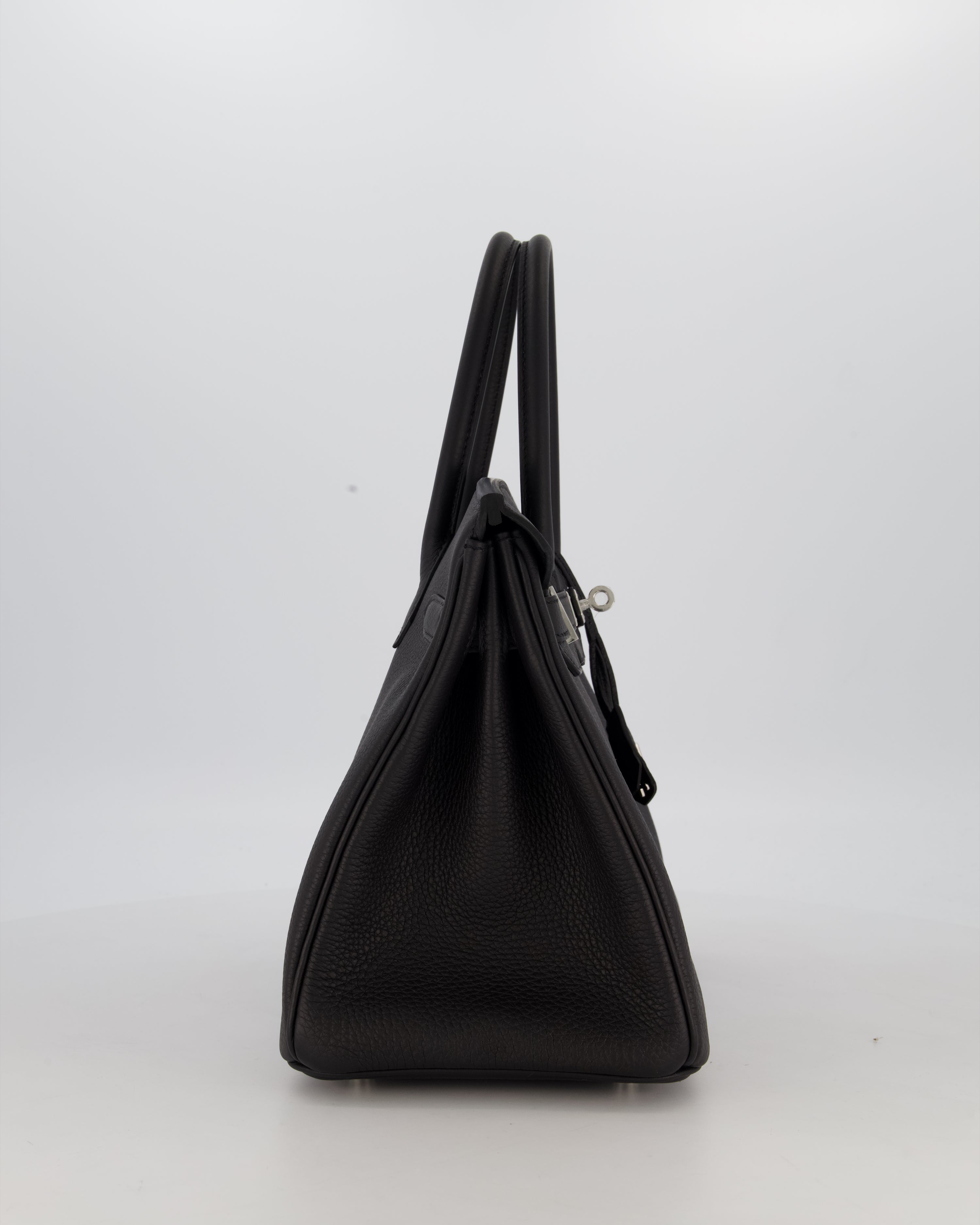*VERY RARE* Hermès Birkin 30 Retourne Bag in Noir Togo Leather with Palladium Hardware